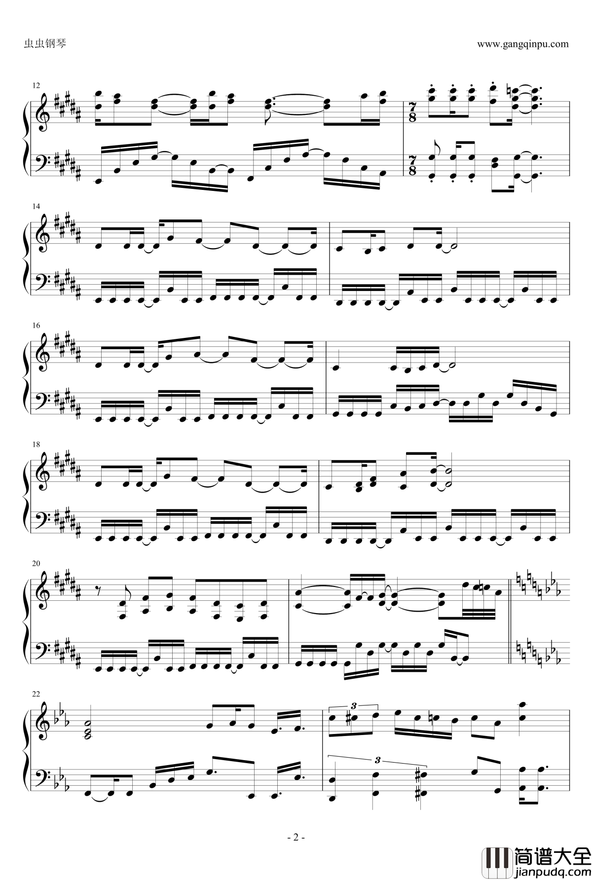 Tears_night钢琴谱_水树奈奈