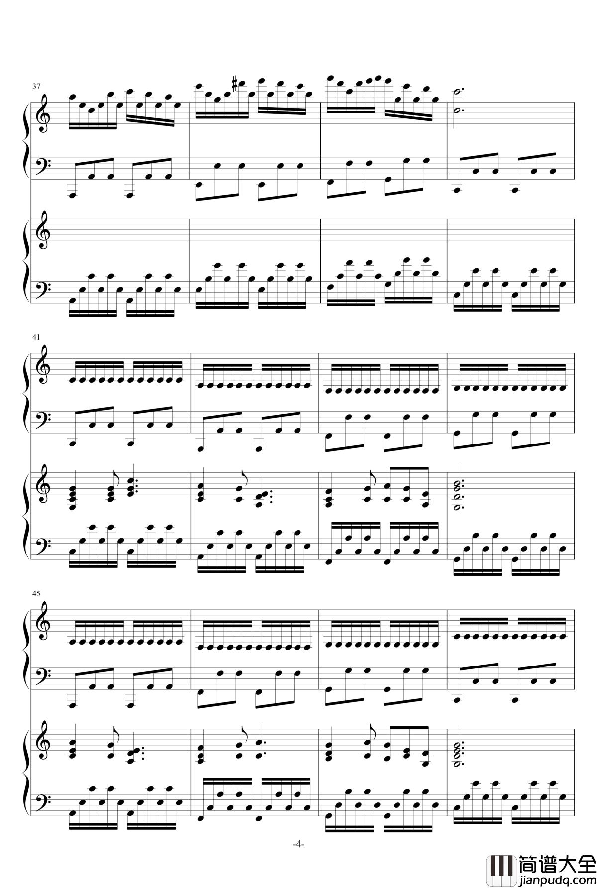 极品钢琴高手练习曲3钢琴谱_as2134