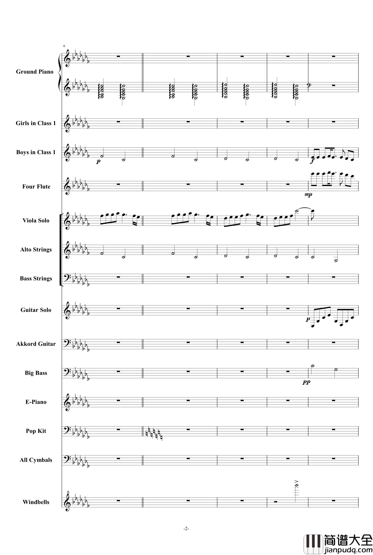 回望三年_一路有你钢琴谱_毕业季温情总谱_快乐小陆鹿