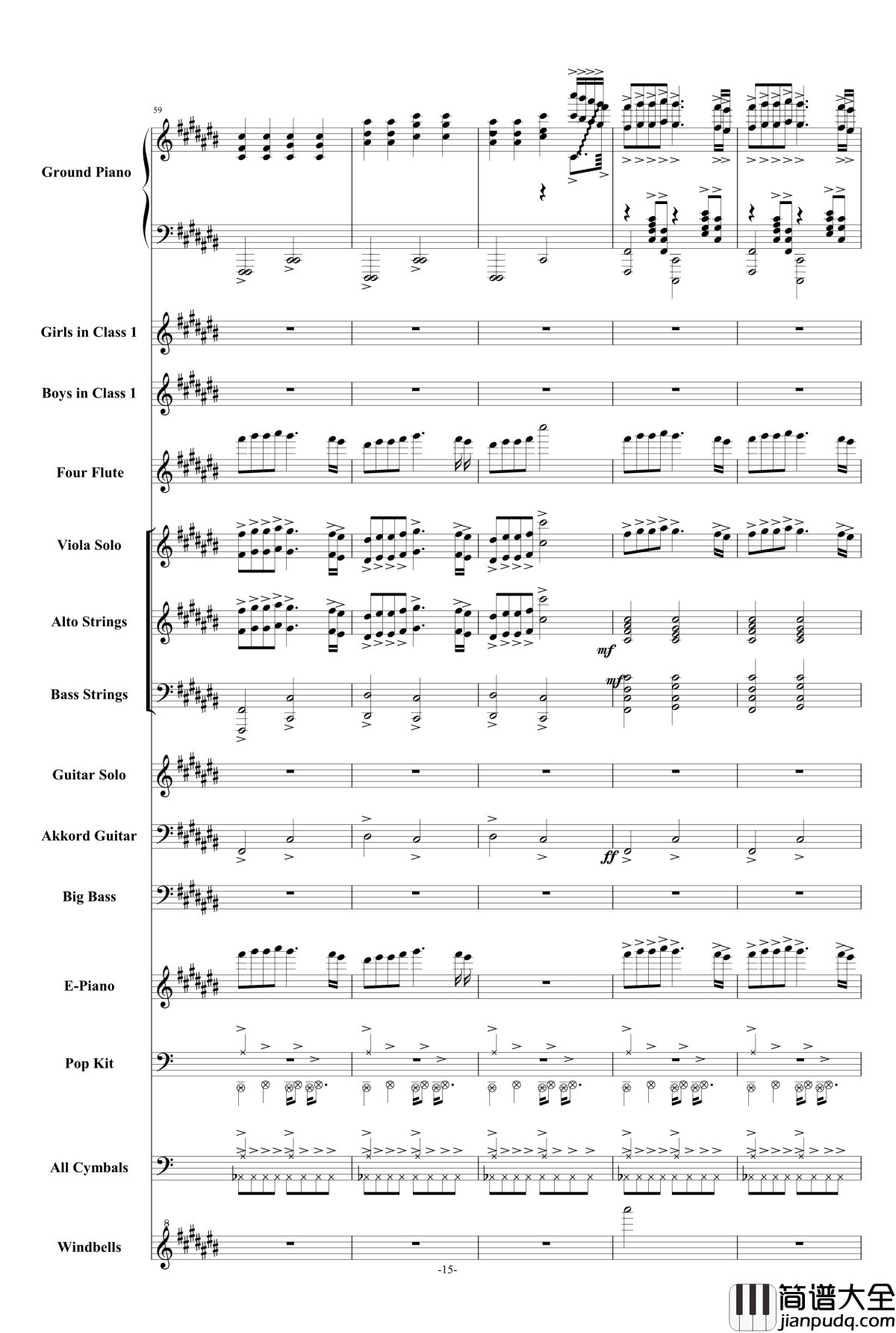 回望三年_一路有你钢琴谱_毕业季温情总谱_快乐小陆鹿