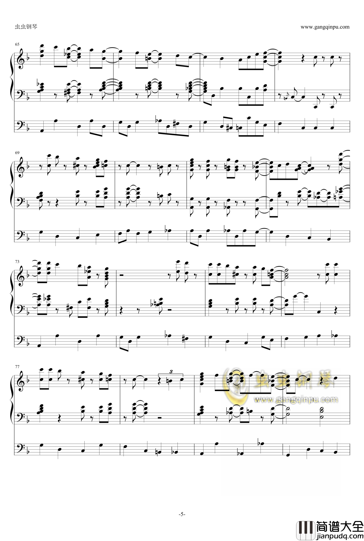 Let_It_Snow钢琴谱_三行_Beegie_Adair