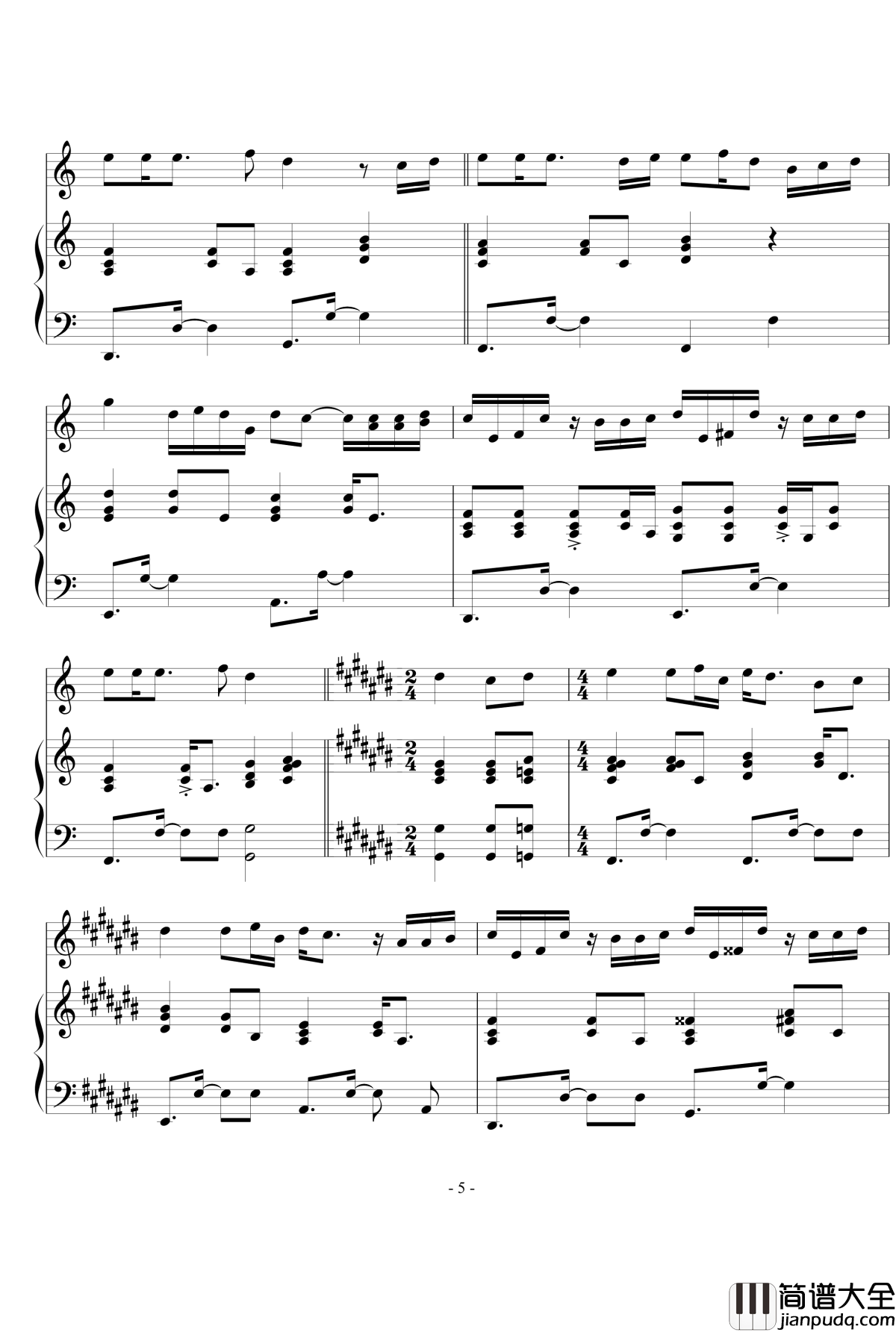 说好的幸福呢钢琴谱_即兴版_周杰伦