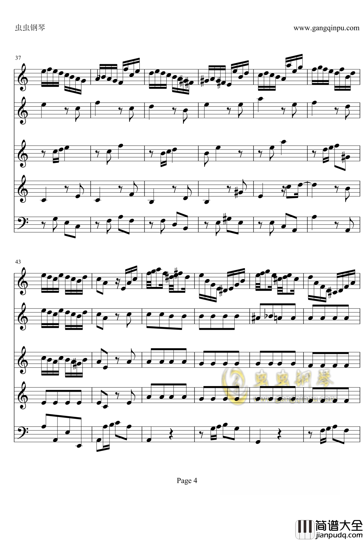 a小调小提琴协奏曲钢琴谱_巴赫_P.E.Bach