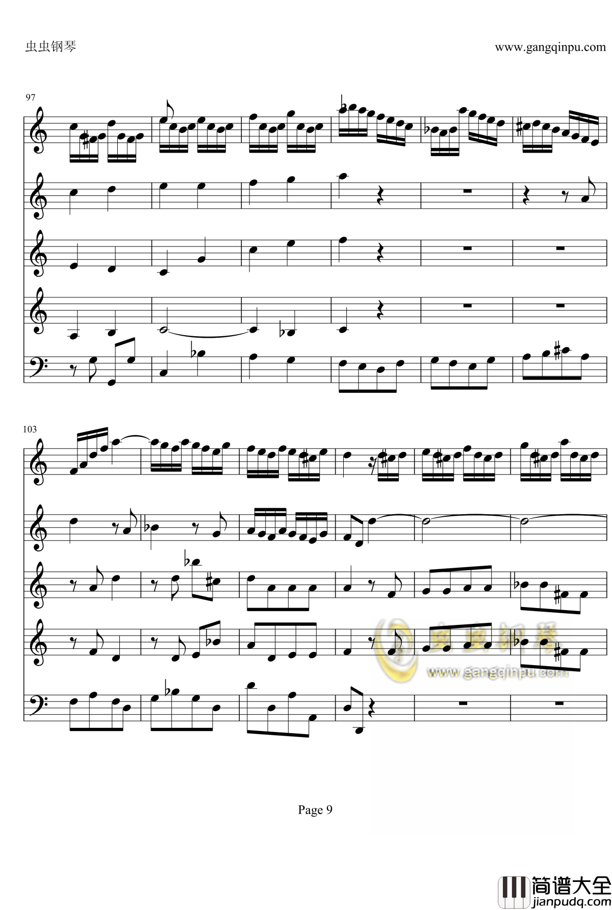 a小调小提琴协奏曲钢琴谱_巴赫_P.E.Bach