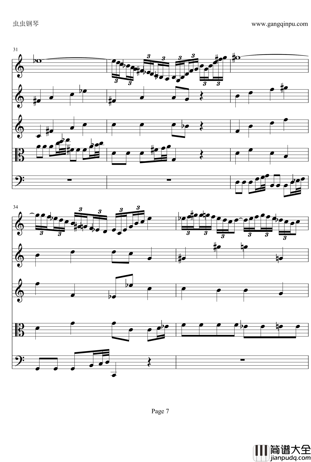 a小调小提琴协奏曲第二乐章钢琴谱_巴赫_P.E.Bach