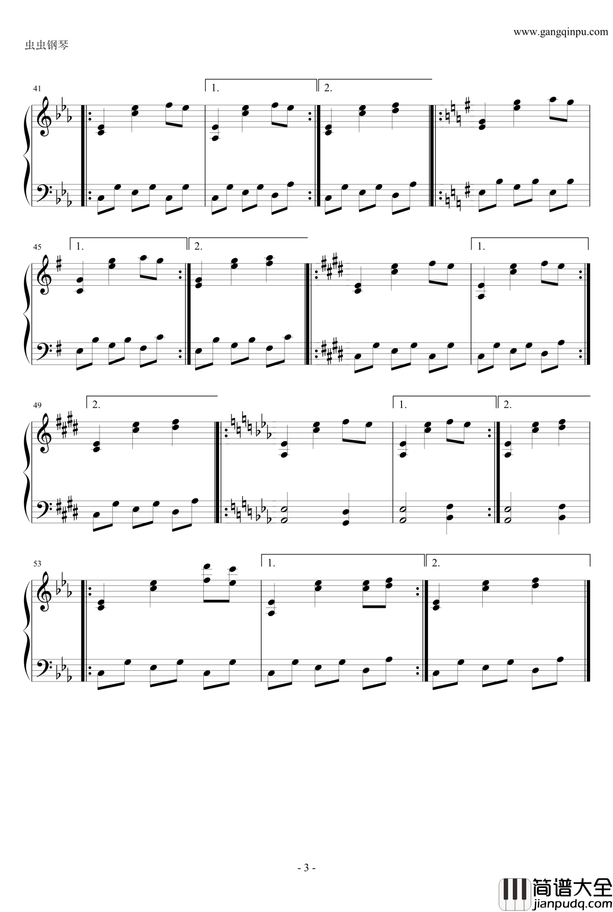 ヴワル魔法図書館钢琴谱_东方project