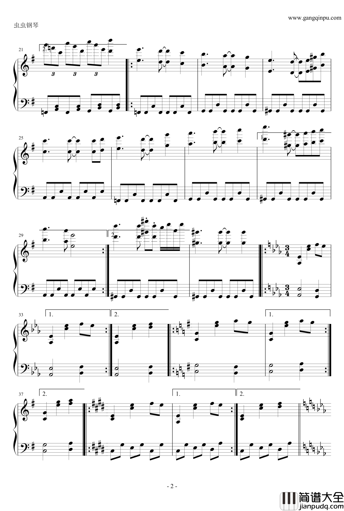 ヴワル魔法図書館钢琴谱_东方project