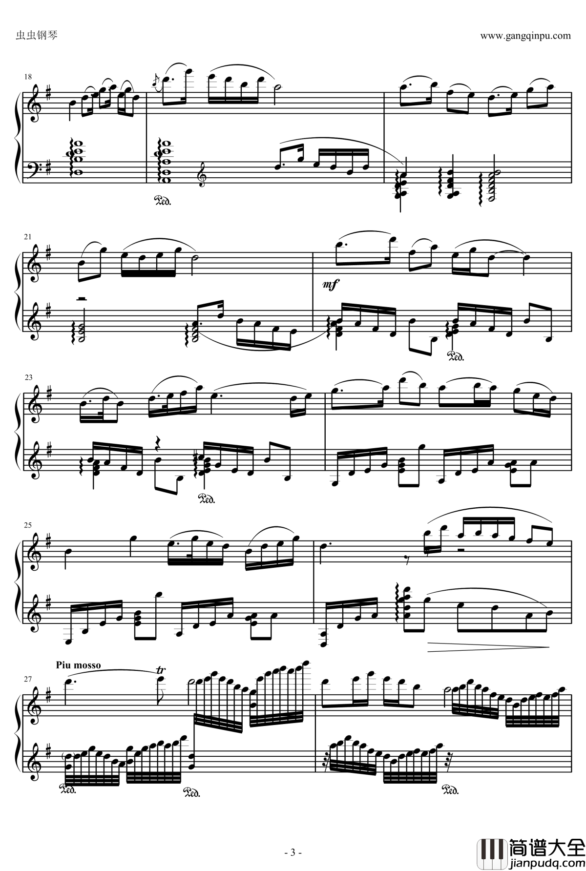 化蝶钢琴谱_梁祝尾声_萧晓军