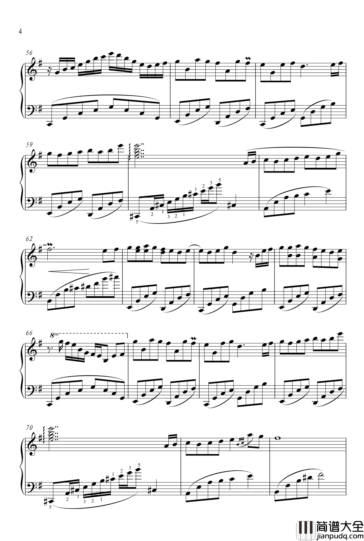 晚秋钢琴谱_曾帅