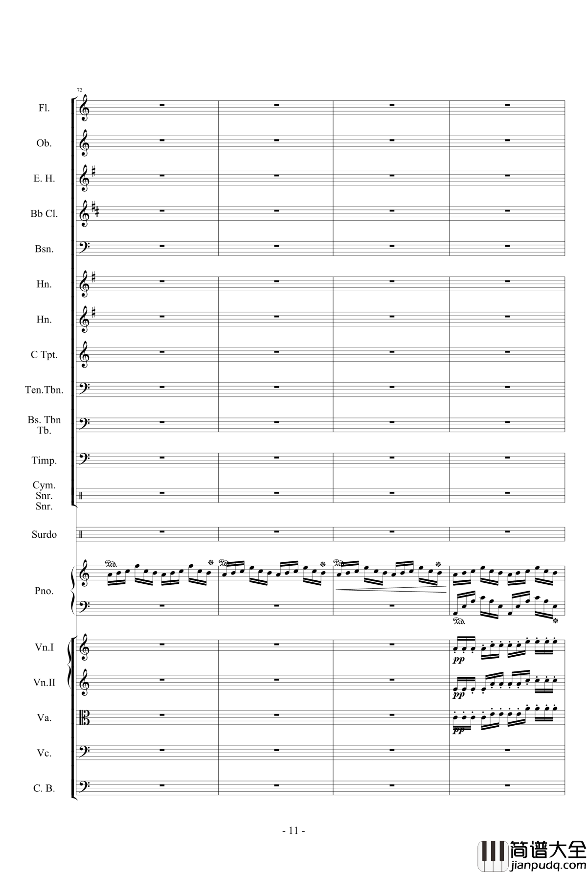 海上的阳光钢琴谱_为钢琴和管弦乐团而作_10572578