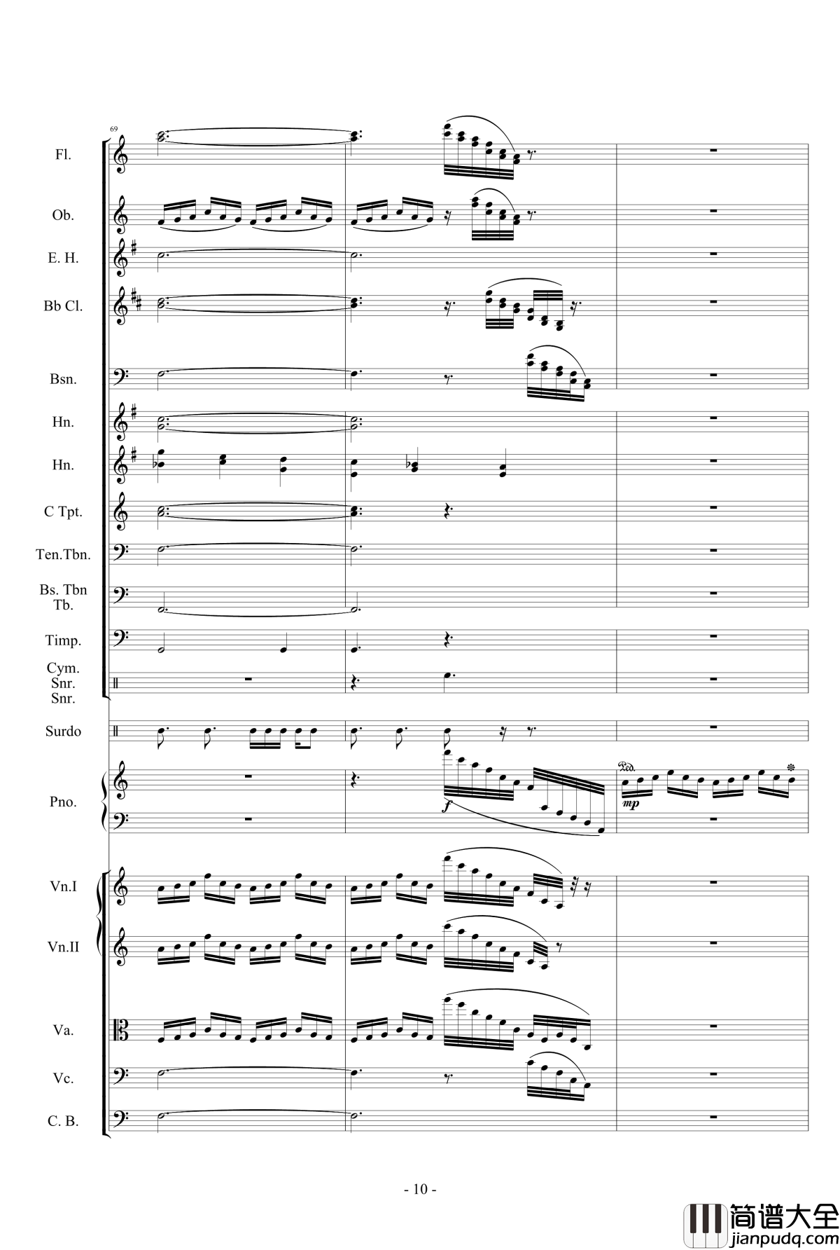 海上的阳光钢琴谱_为钢琴和管弦乐团而作_10572578