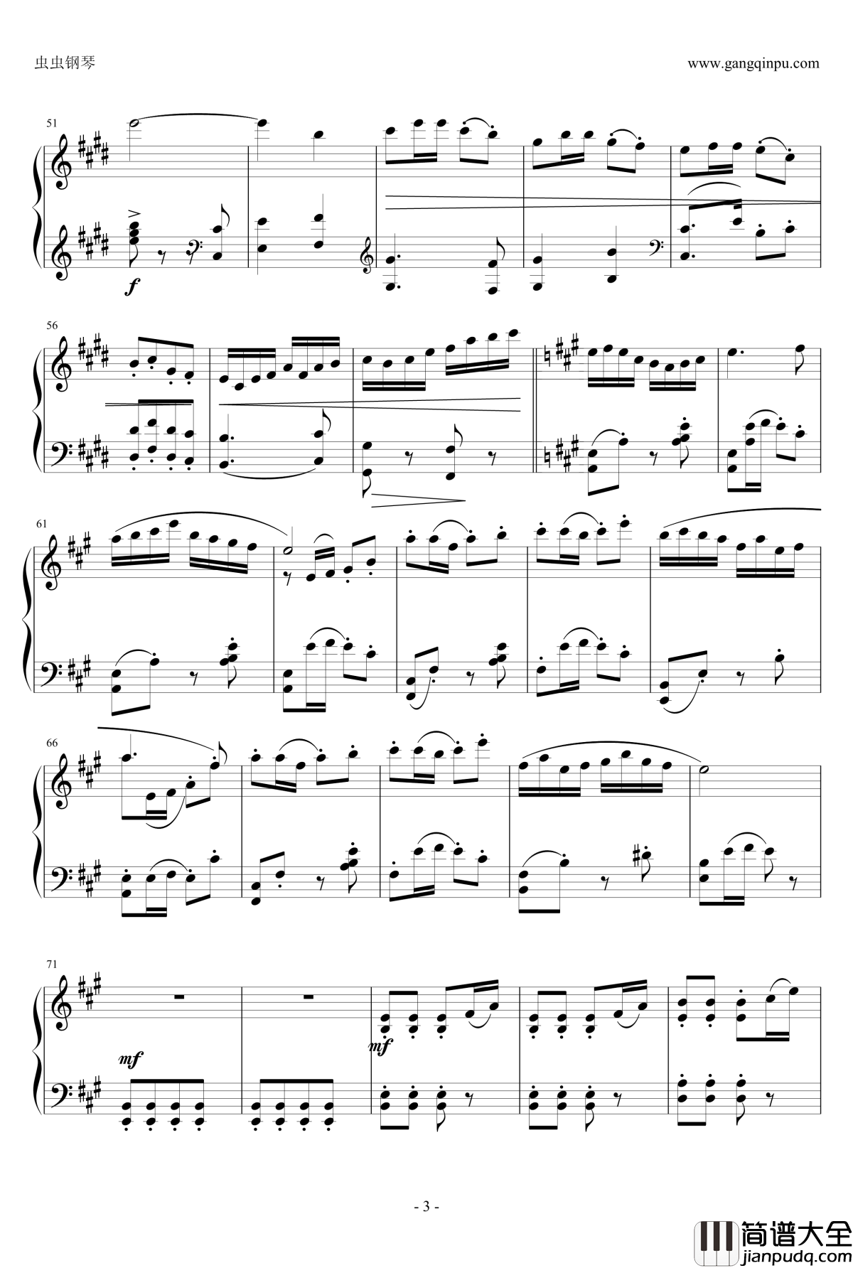 梁祝钢琴谱_快板_中国名曲