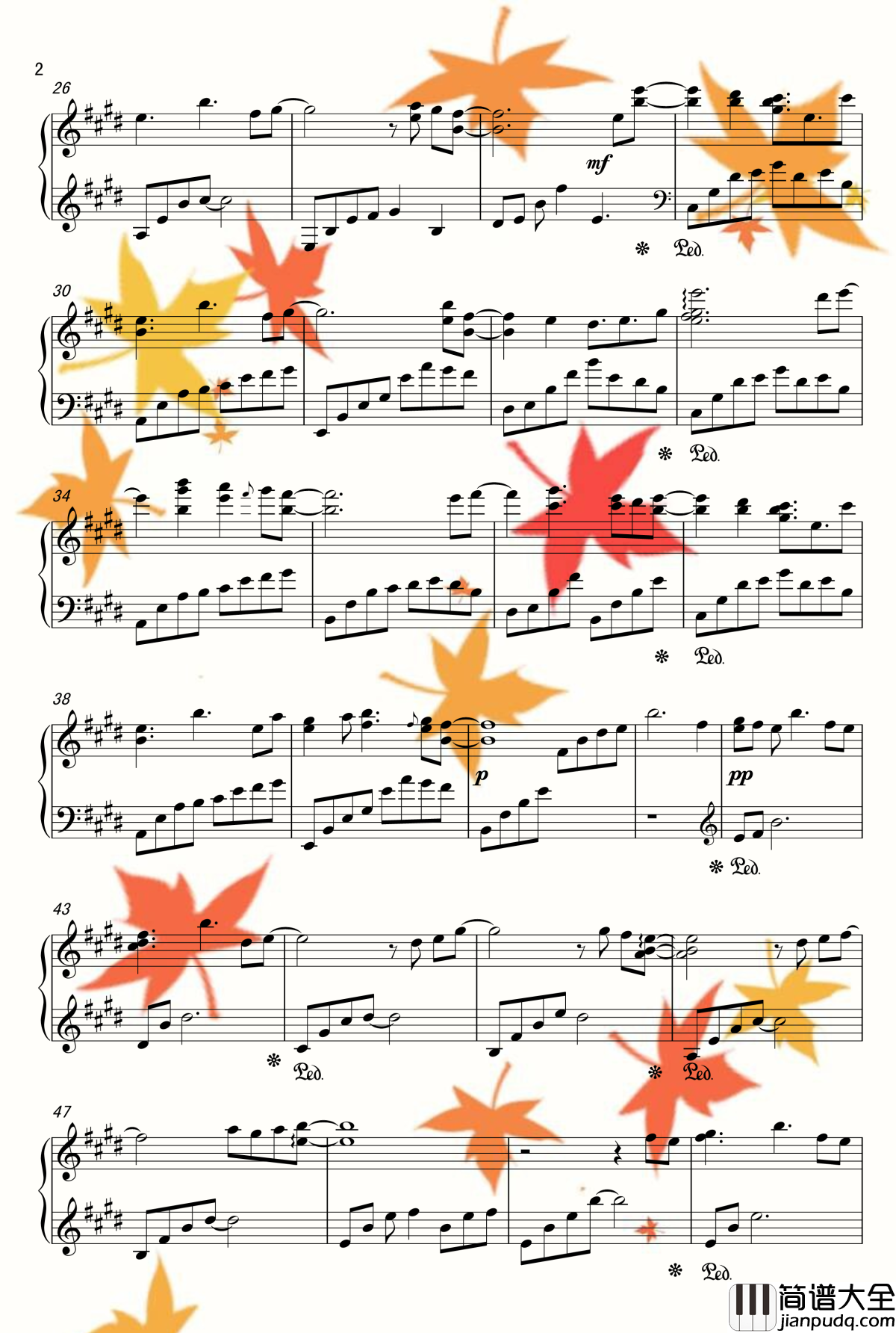 心所向往的彼方钢琴谱_Smile.E