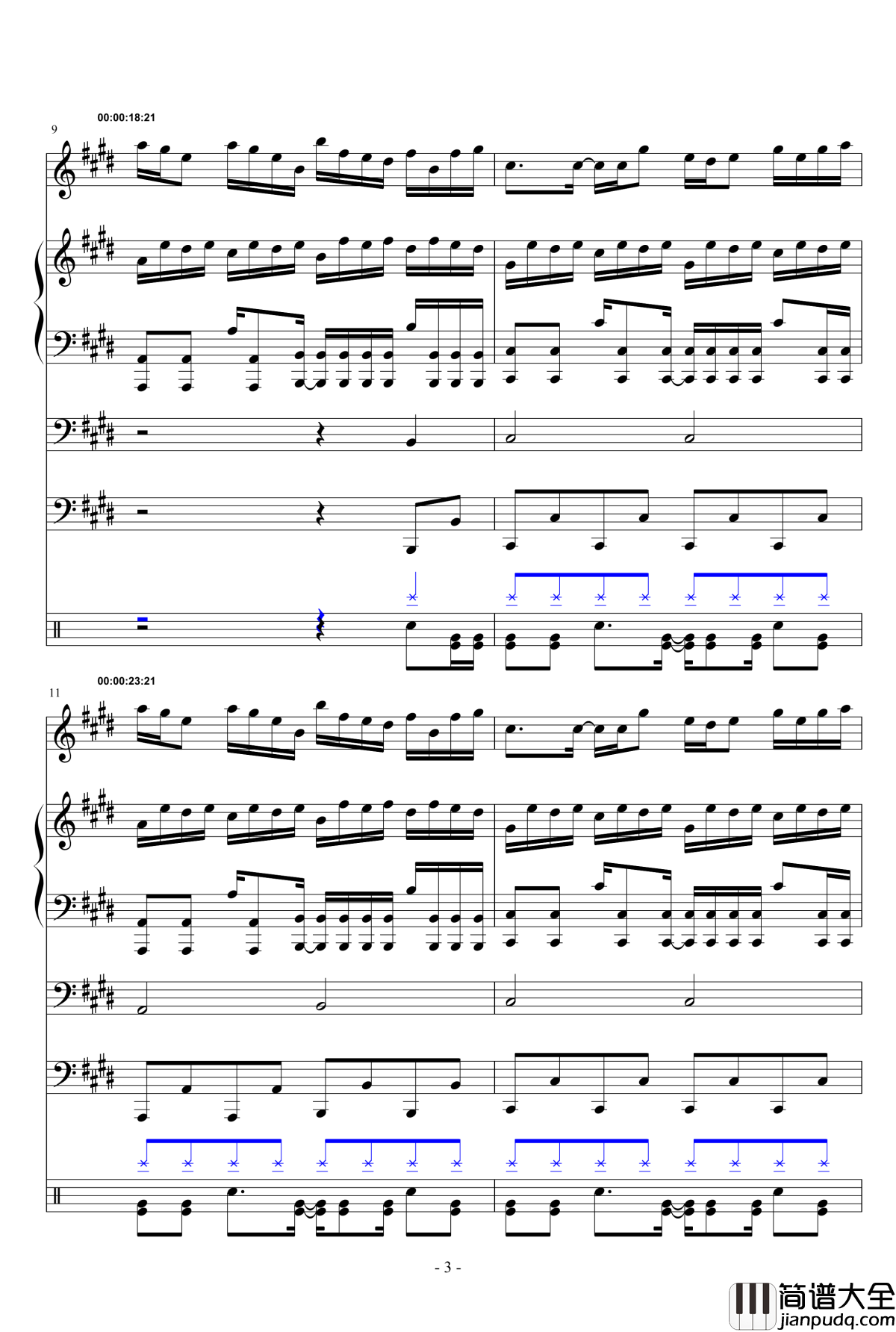 晓夜黎明钢琴谱_略燃_lcx64579