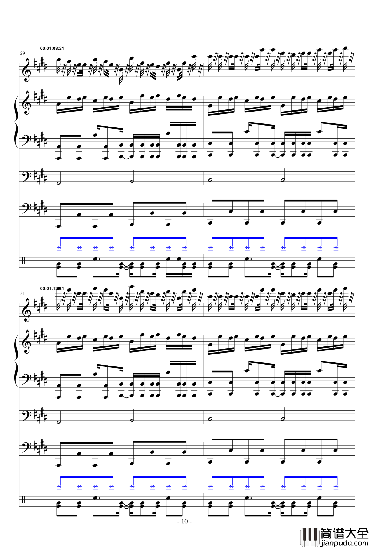 晓夜黎明钢琴谱_略燃_lcx64579