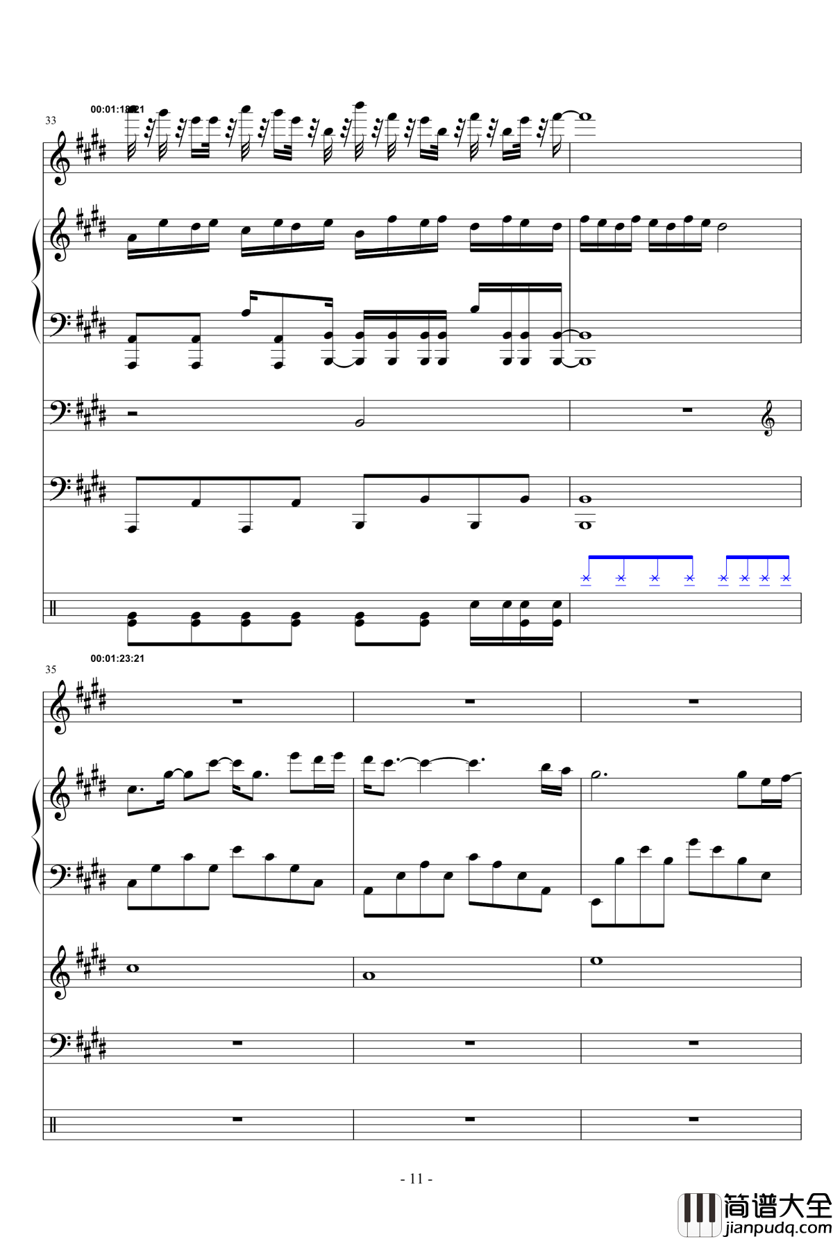 晓夜黎明钢琴谱_略燃_lcx64579