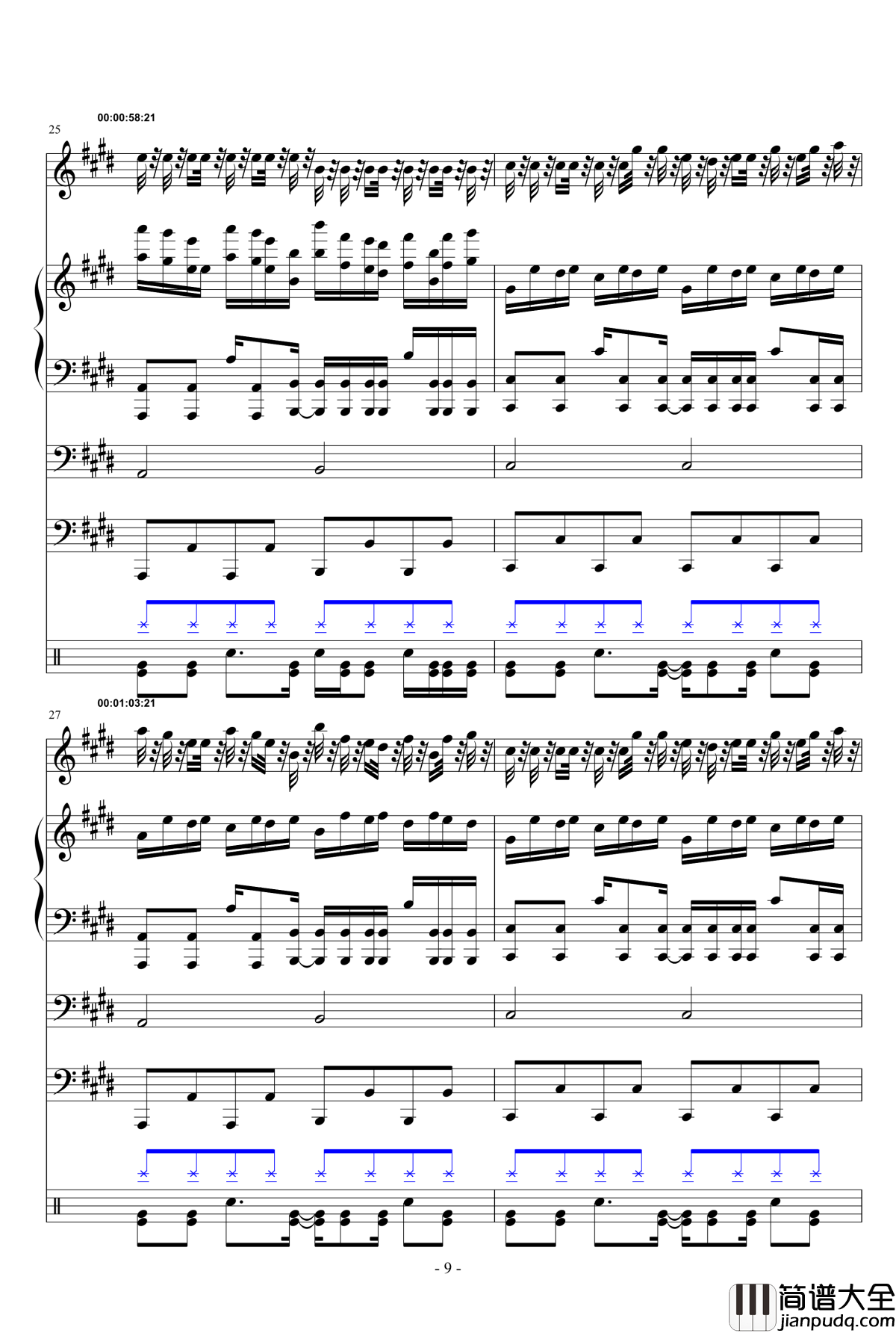 晓夜黎明钢琴谱_略燃_lcx64579