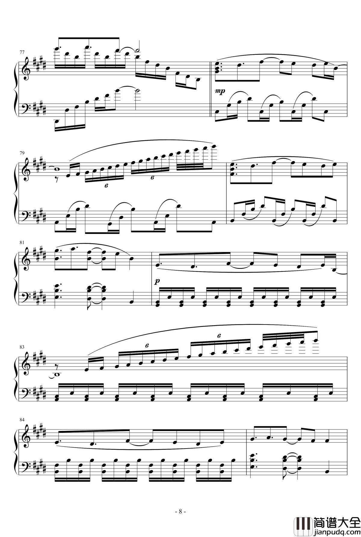 No_Game_No_Life_OP钢琴谱_完整版_游戏人生