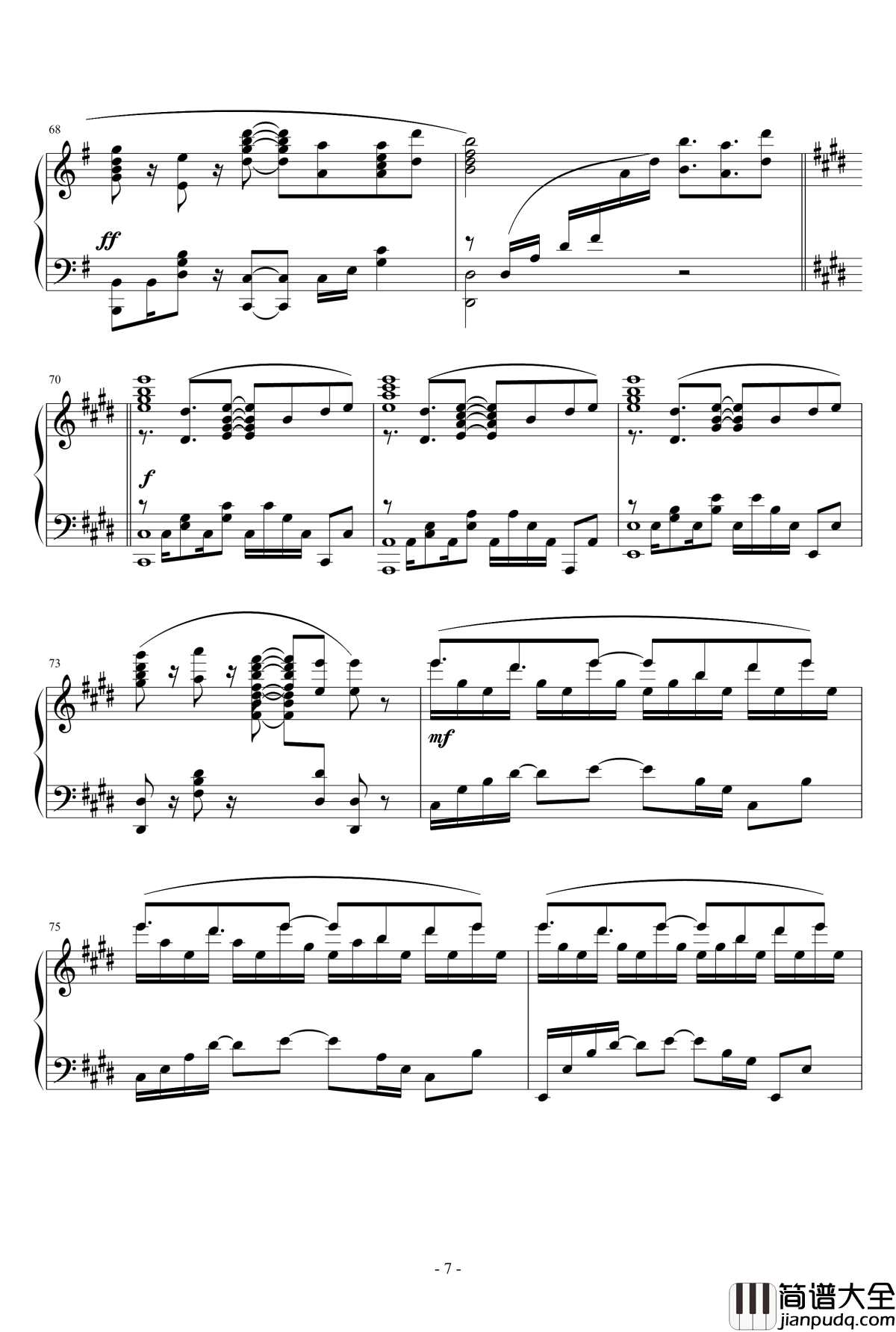 No_Game_No_Life_OP钢琴谱_完整版_游戏人生