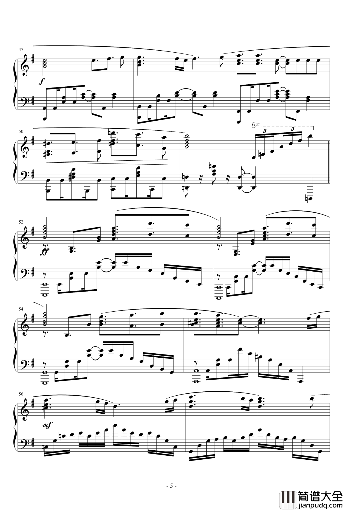 No_Game_No_Life_OP钢琴谱_完整版_游戏人生