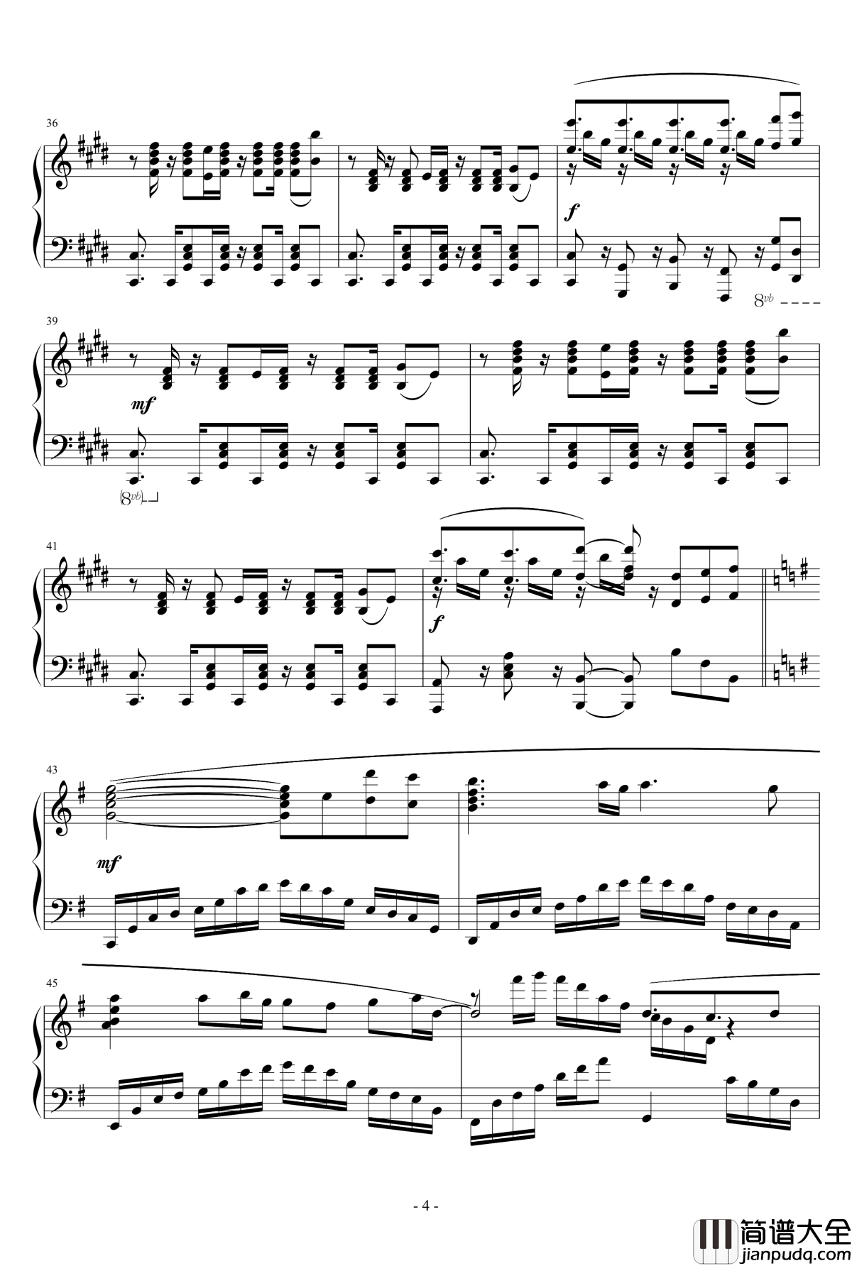 No_Game_No_Life_OP钢琴谱_完整版_游戏人生