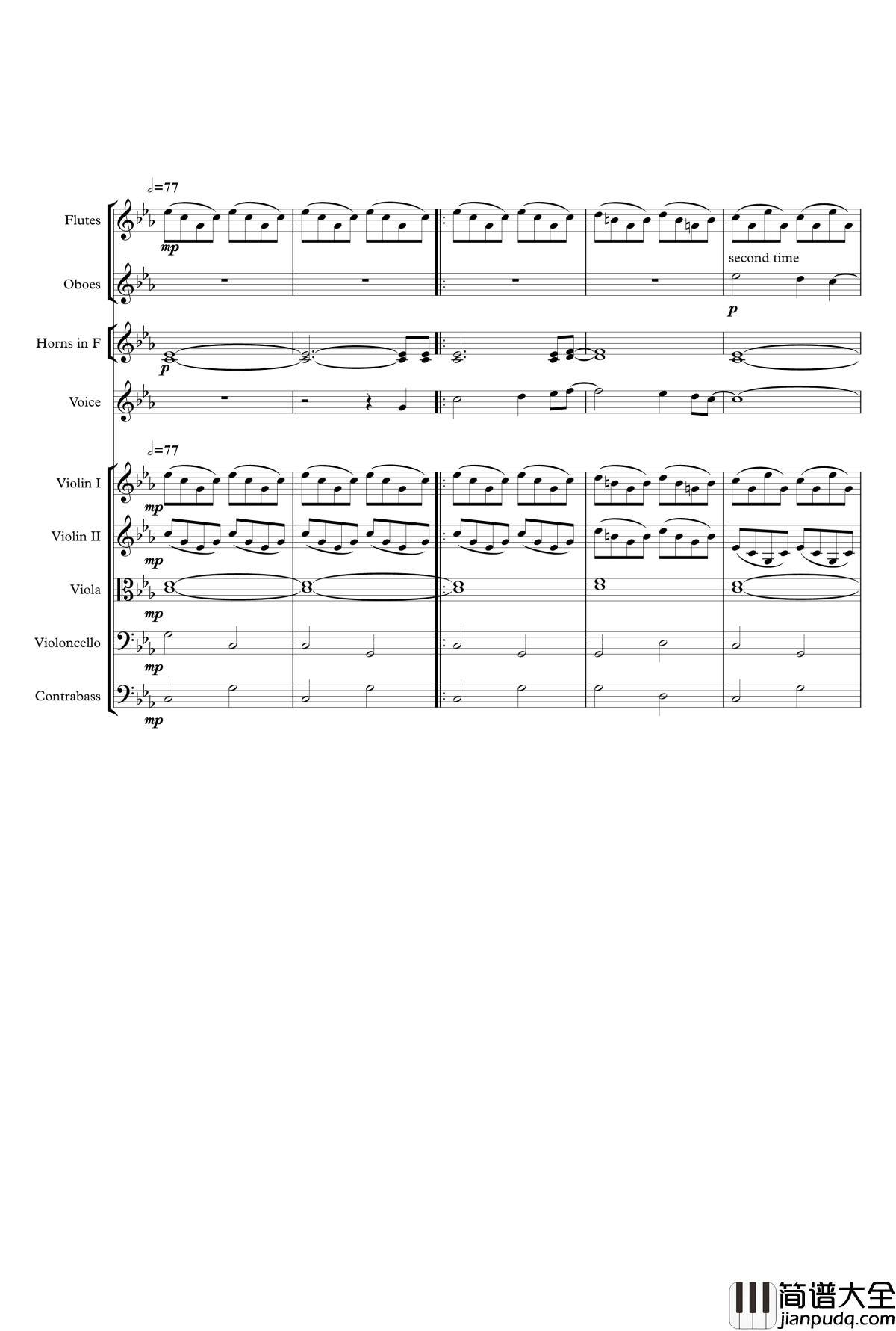 悲惨世界动画片主题钢琴谱_Les_Misérables