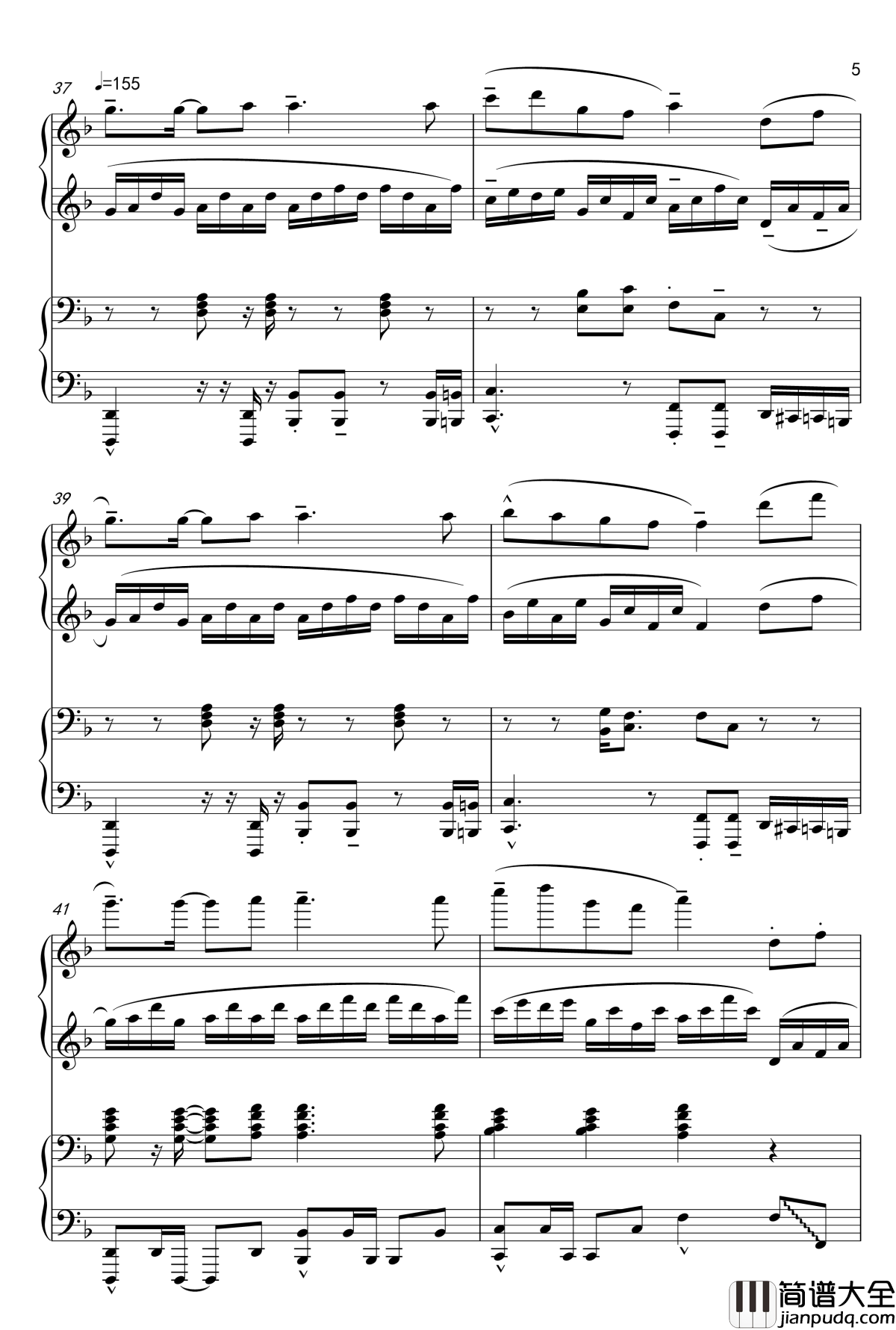 千本桜钢琴谱_Piano_Duet_by_Richam.Yin_初音未来