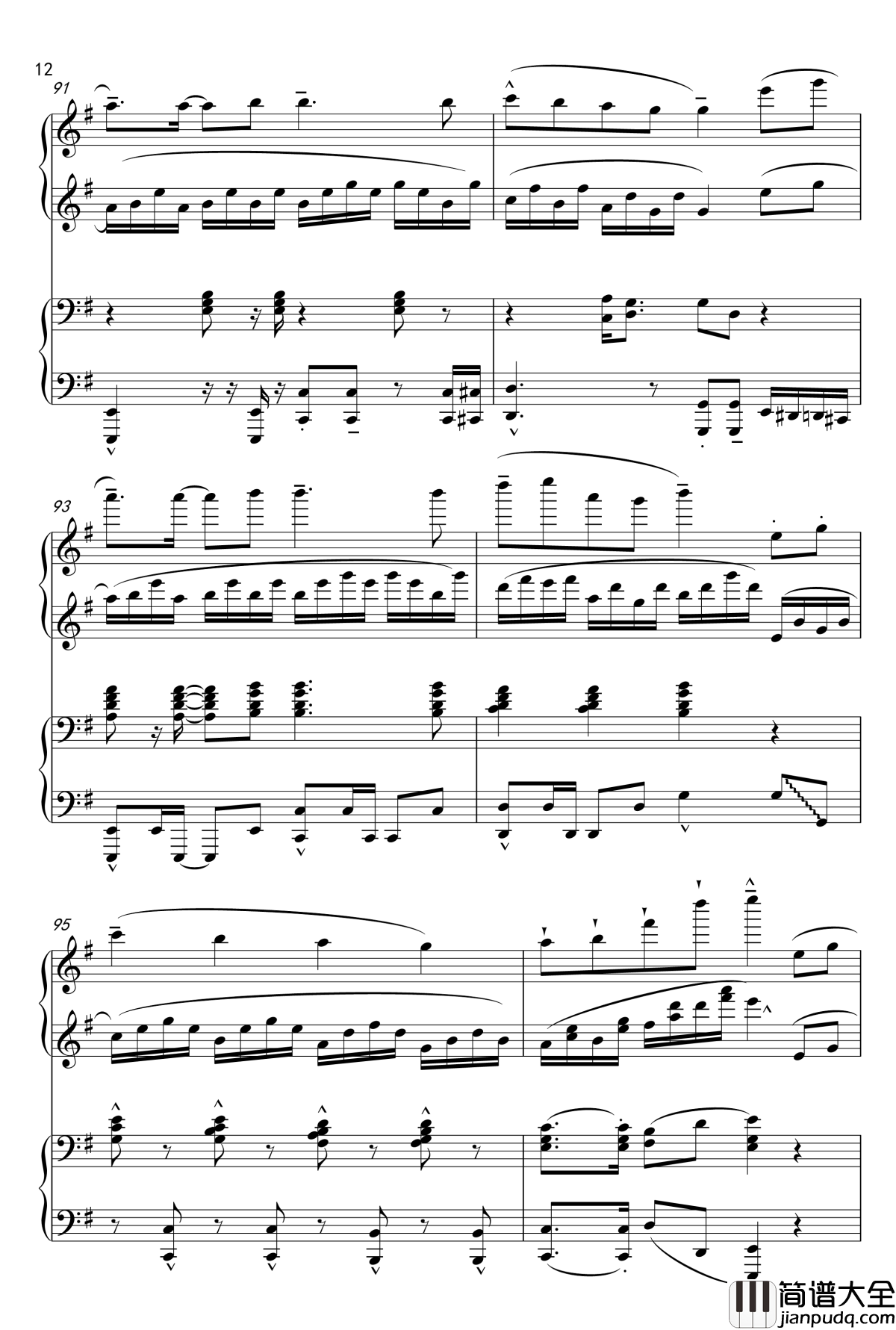 千本桜钢琴谱_Piano_Duet_by_Richam.Yin_初音未来