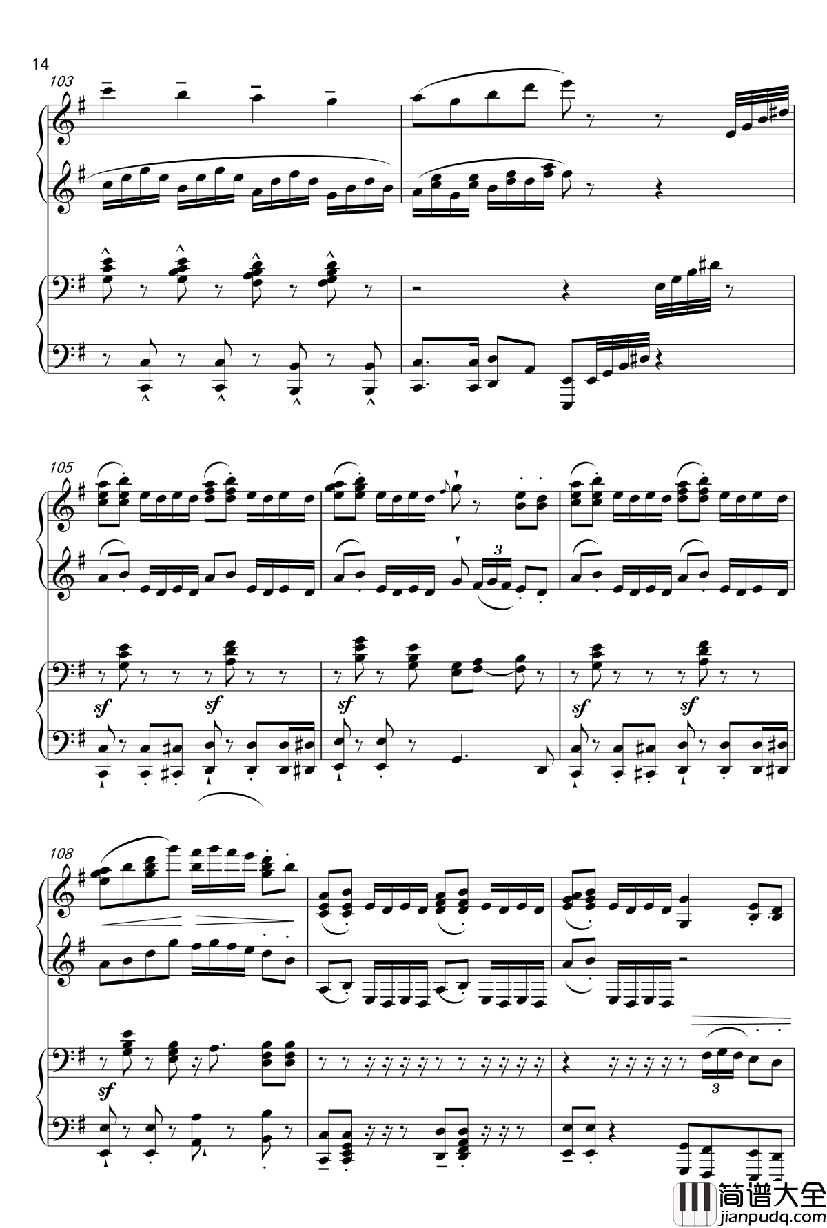 千本桜钢琴谱_Piano_Duet_by_Richam.Yin_初音未来