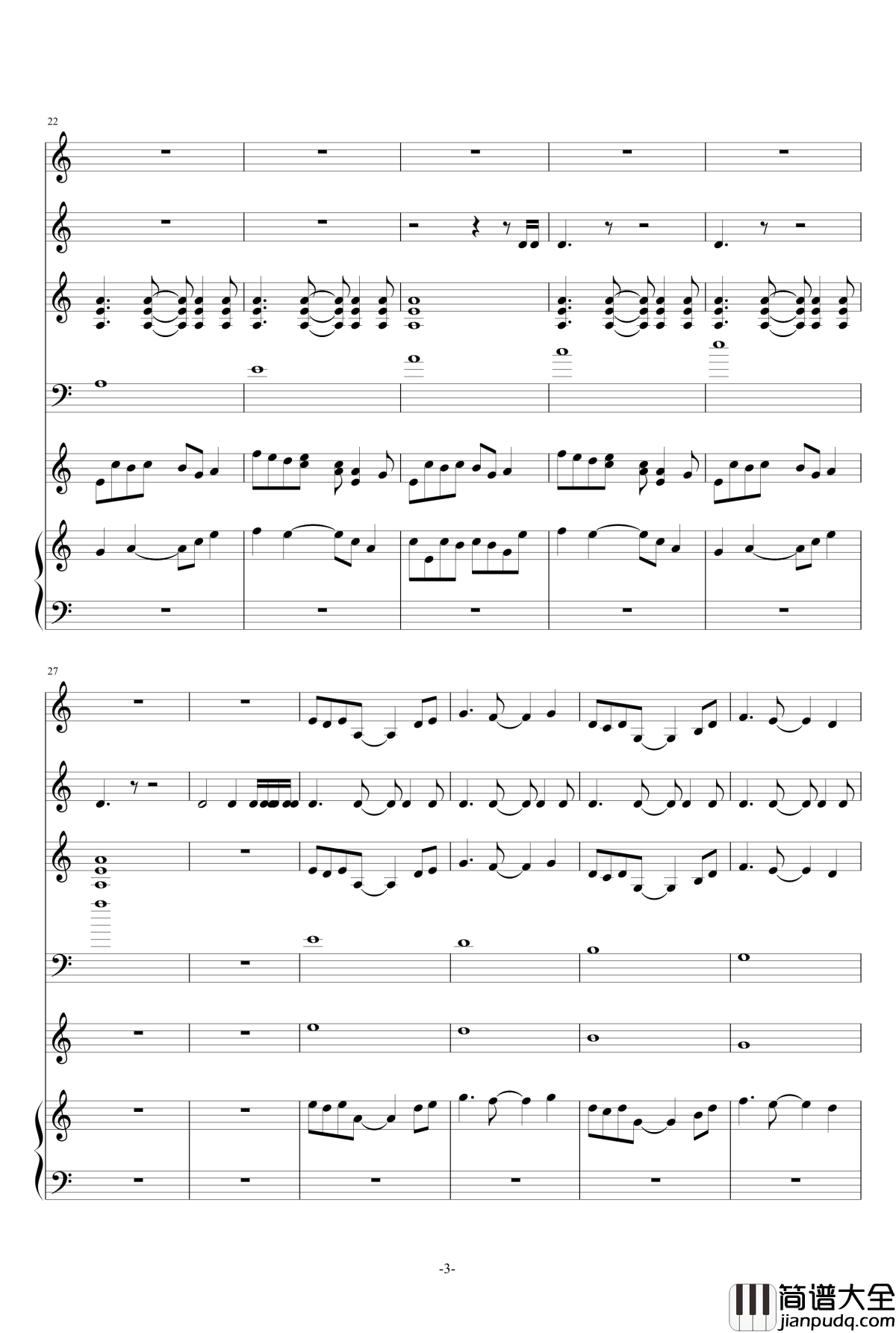 蔷薇战场钢琴谱_q932152571