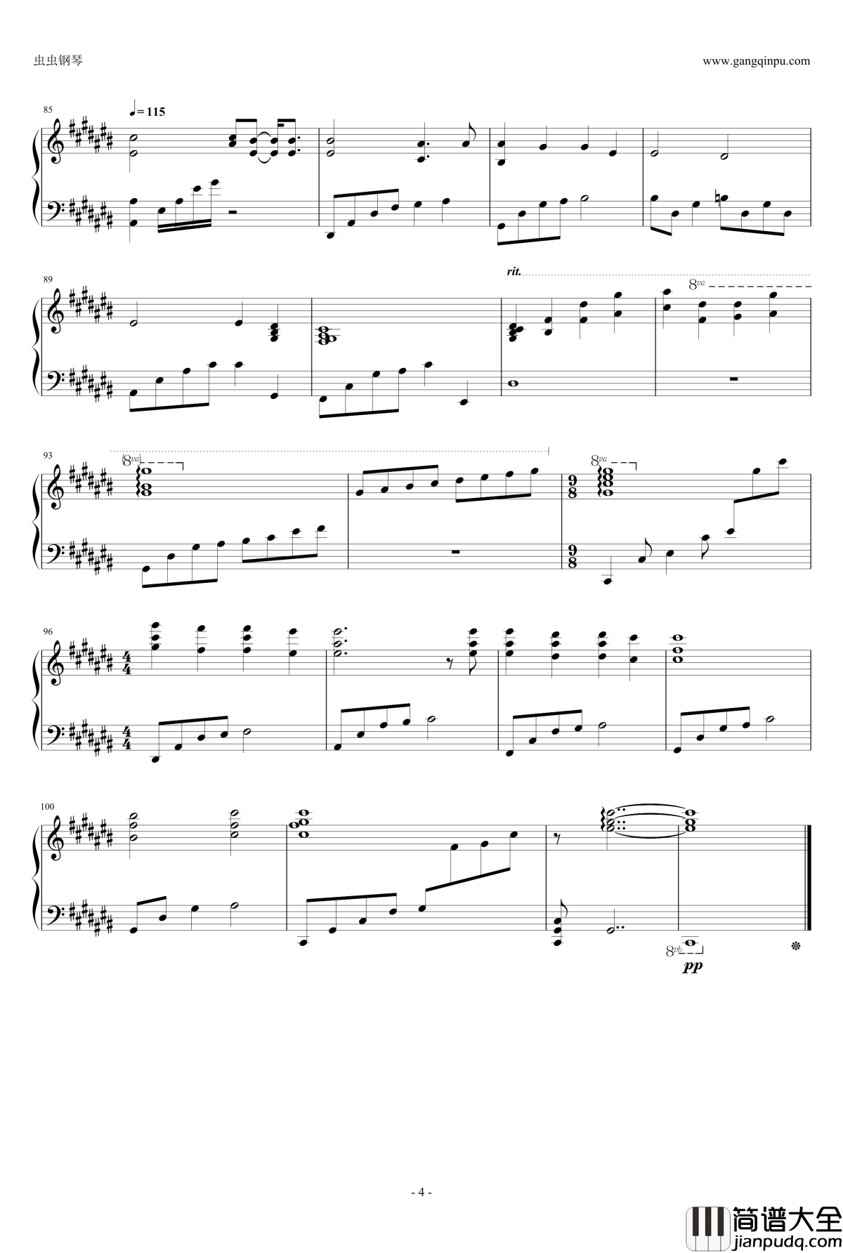 Homecoming钢琴谱_Qiz