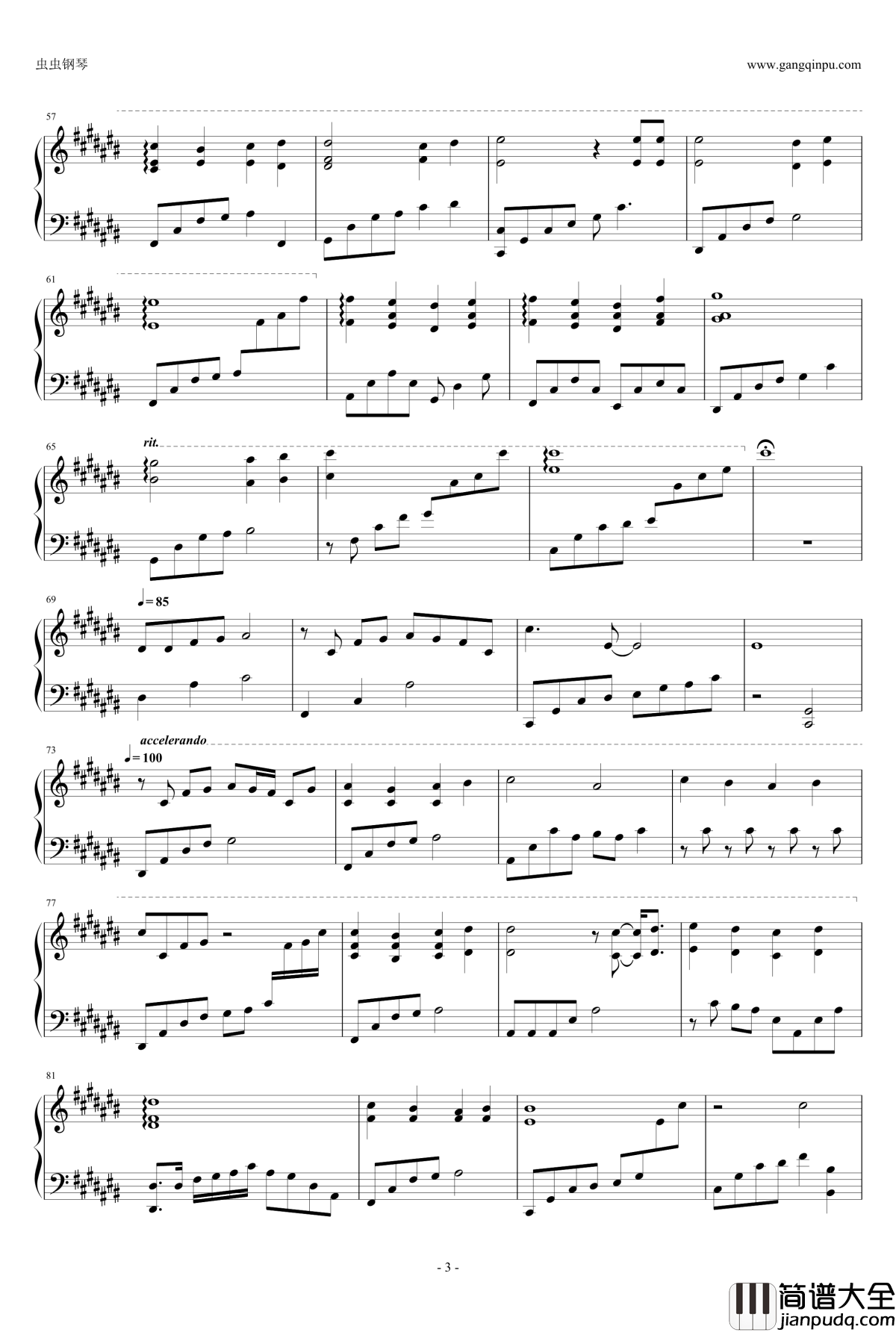 Homecoming钢琴谱_Qiz