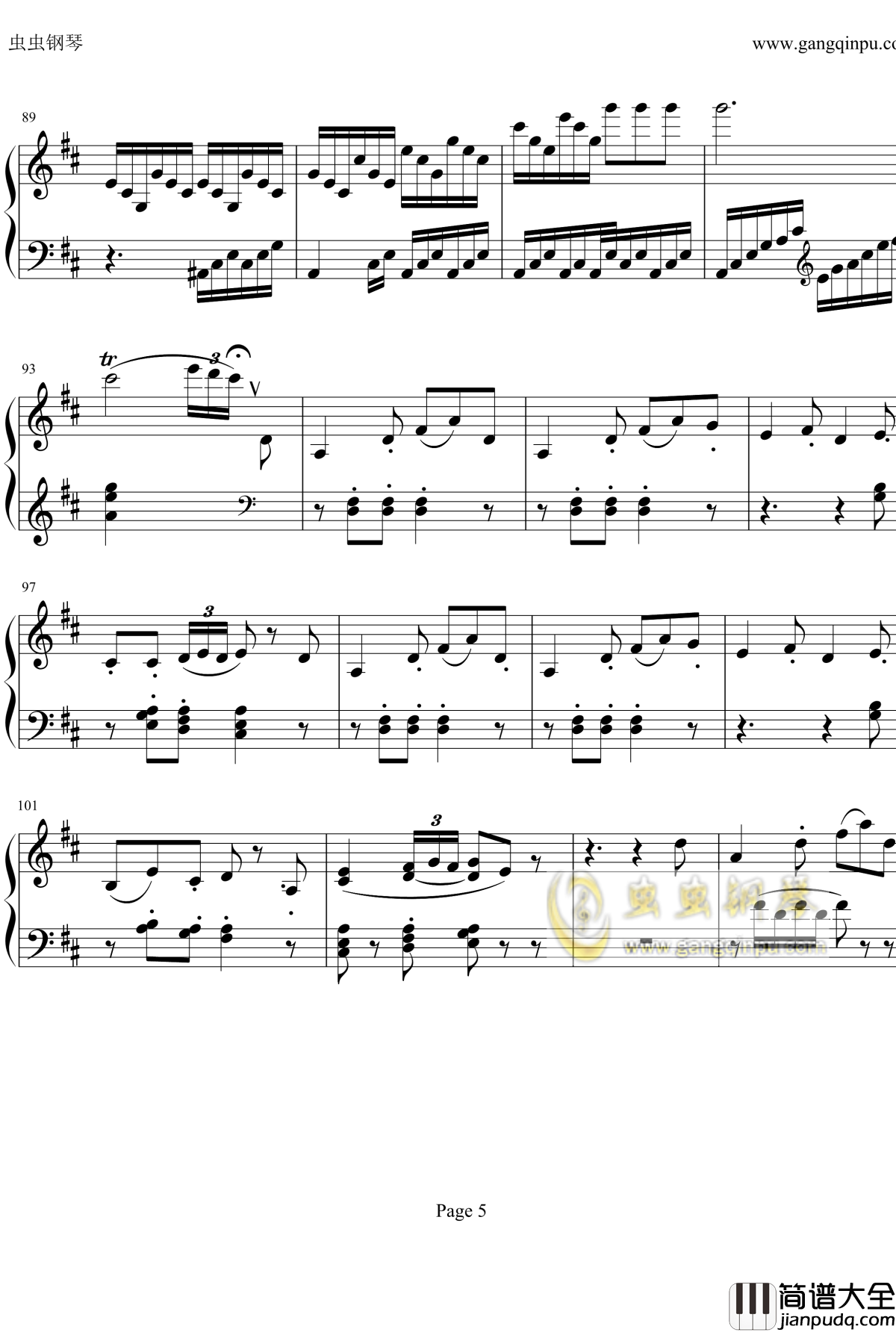 贝多芬钢琴协奏曲Op61第三乐章钢琴谱_贝多芬