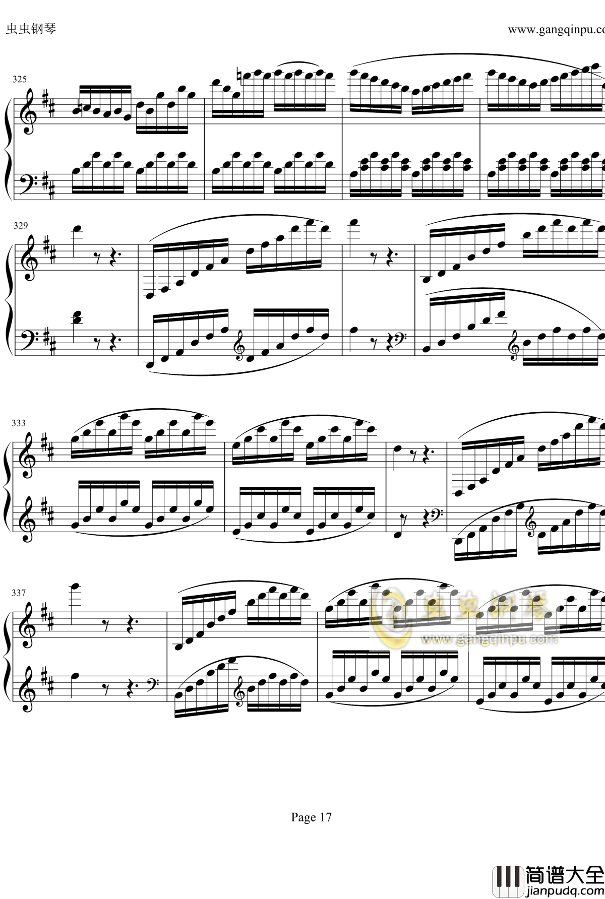 贝多芬钢琴协奏曲Op61第三乐章钢琴谱_贝多芬