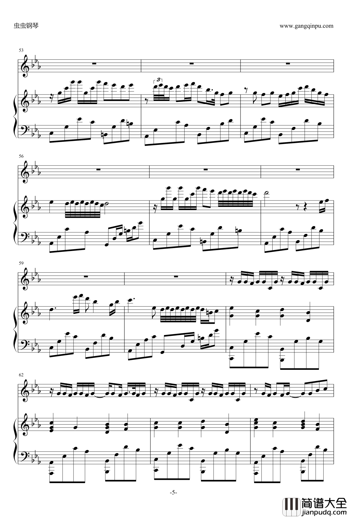 解夏钢琴谱_忧伤歌声_华少翌