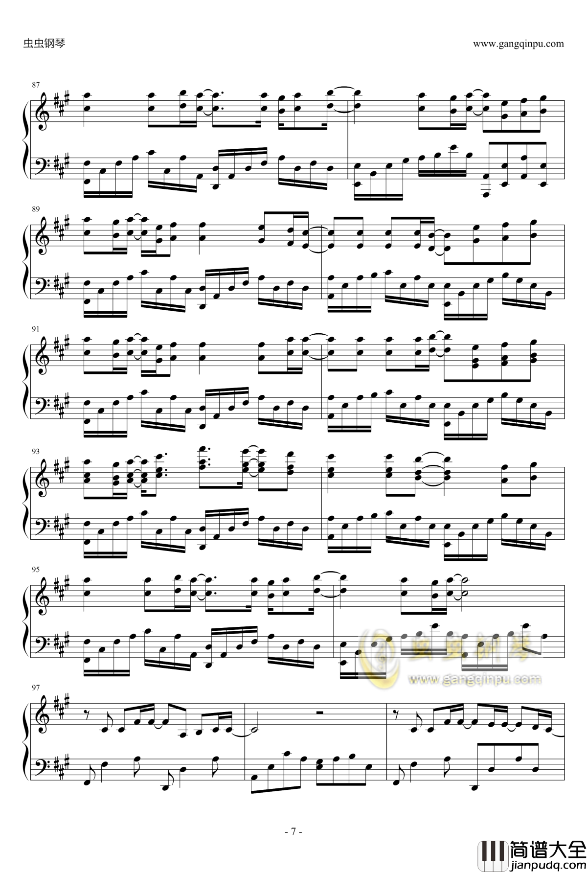 平凡之路钢琴谱_电影_后会无期_主题曲_朴树