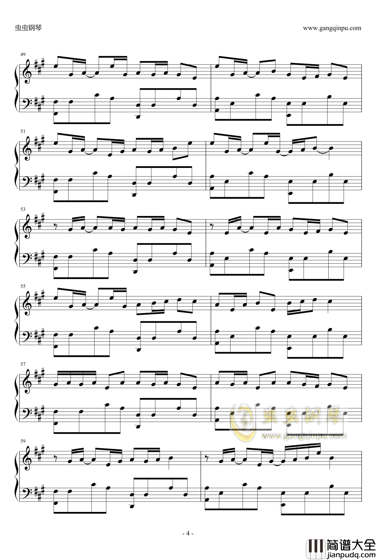 平凡之路钢琴谱_电影_后会无期_主题曲_朴树