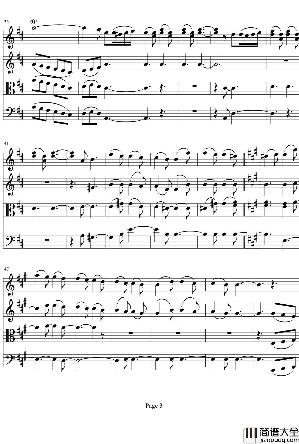 弦乐四重奏No1第一乐章钢琴谱_项道荣