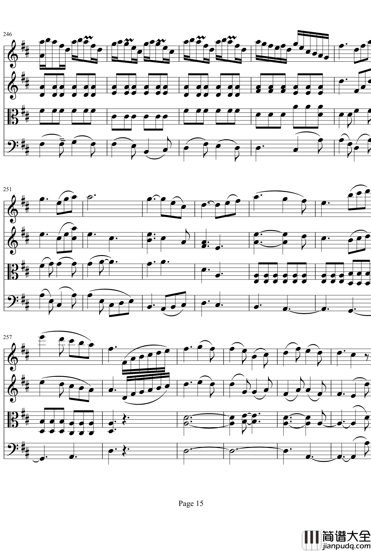 弦乐四重奏No1第一乐章钢琴谱_项道荣