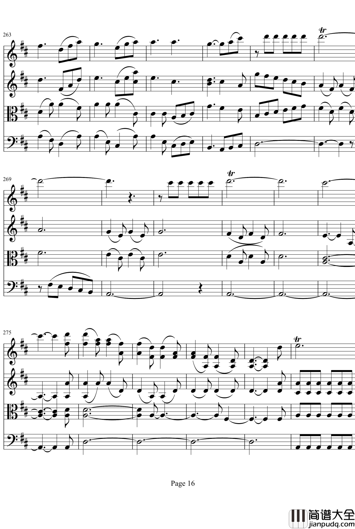 弦乐四重奏No1第一乐章钢琴谱_项道荣