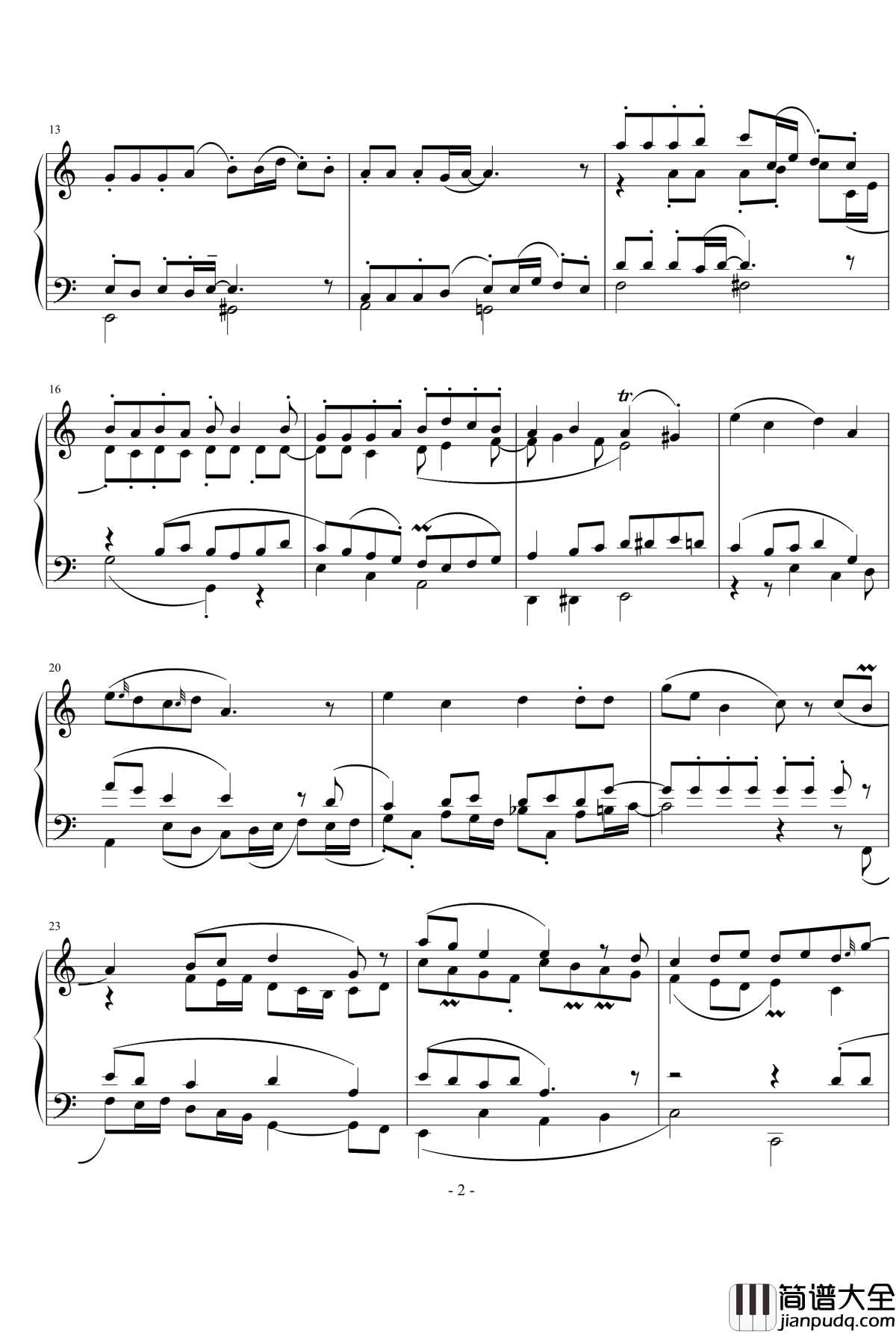 小苹果钢琴谱_自由赋格_流行追梦人