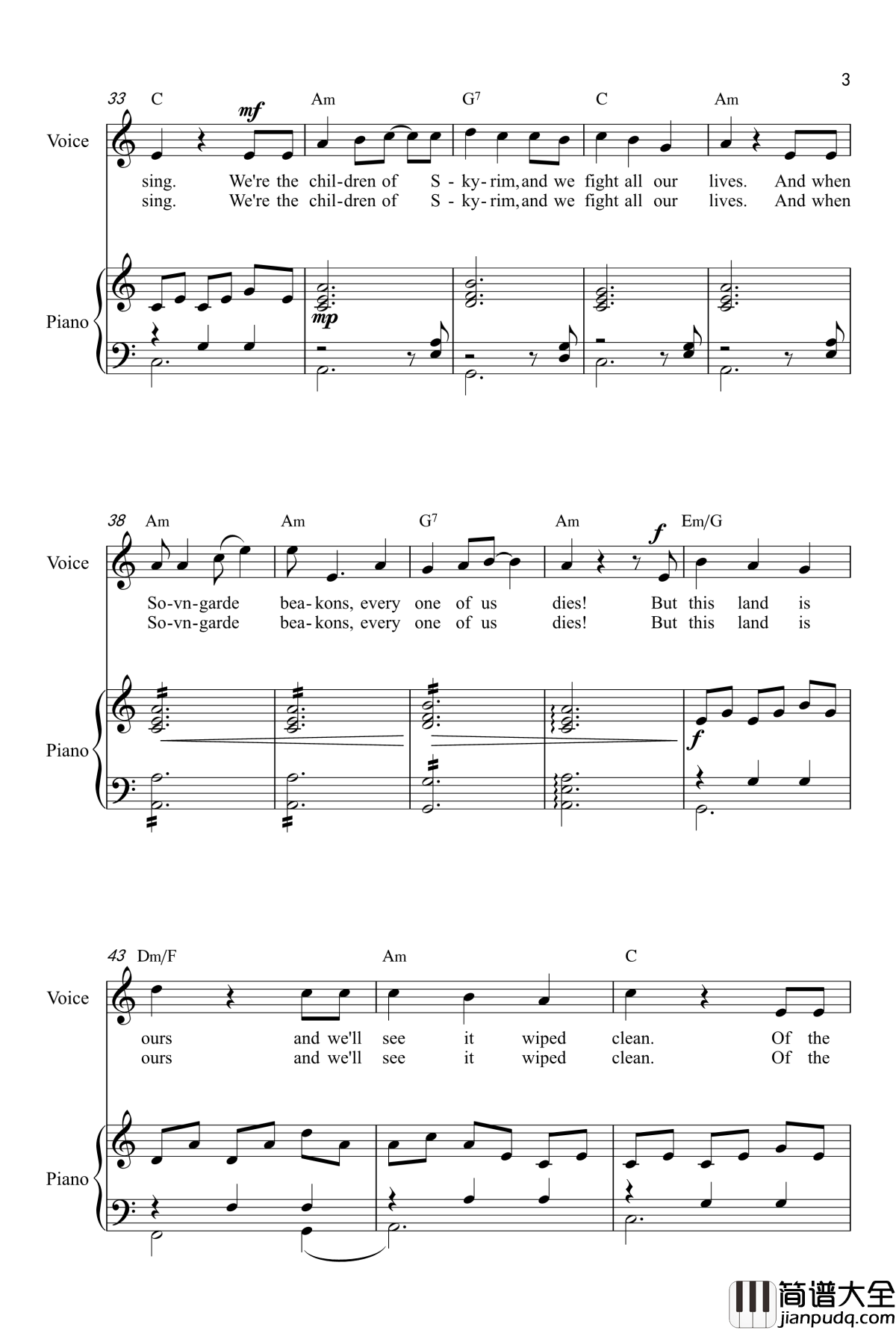 Age_of_Oppression/Aggression钢琴谱_老滚5_作废_上古卷轴