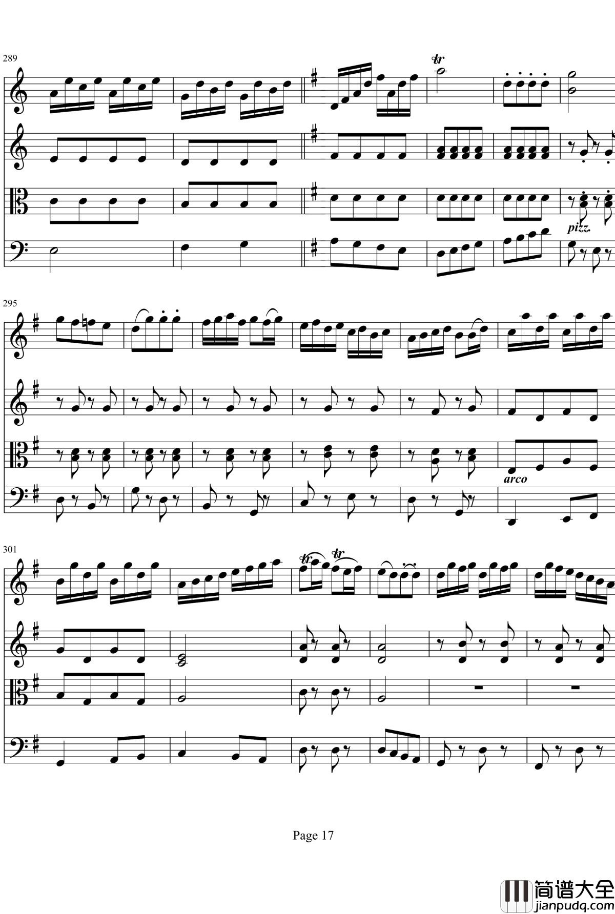 弦乐四重奏No1第四乐章钢琴谱_项道荣