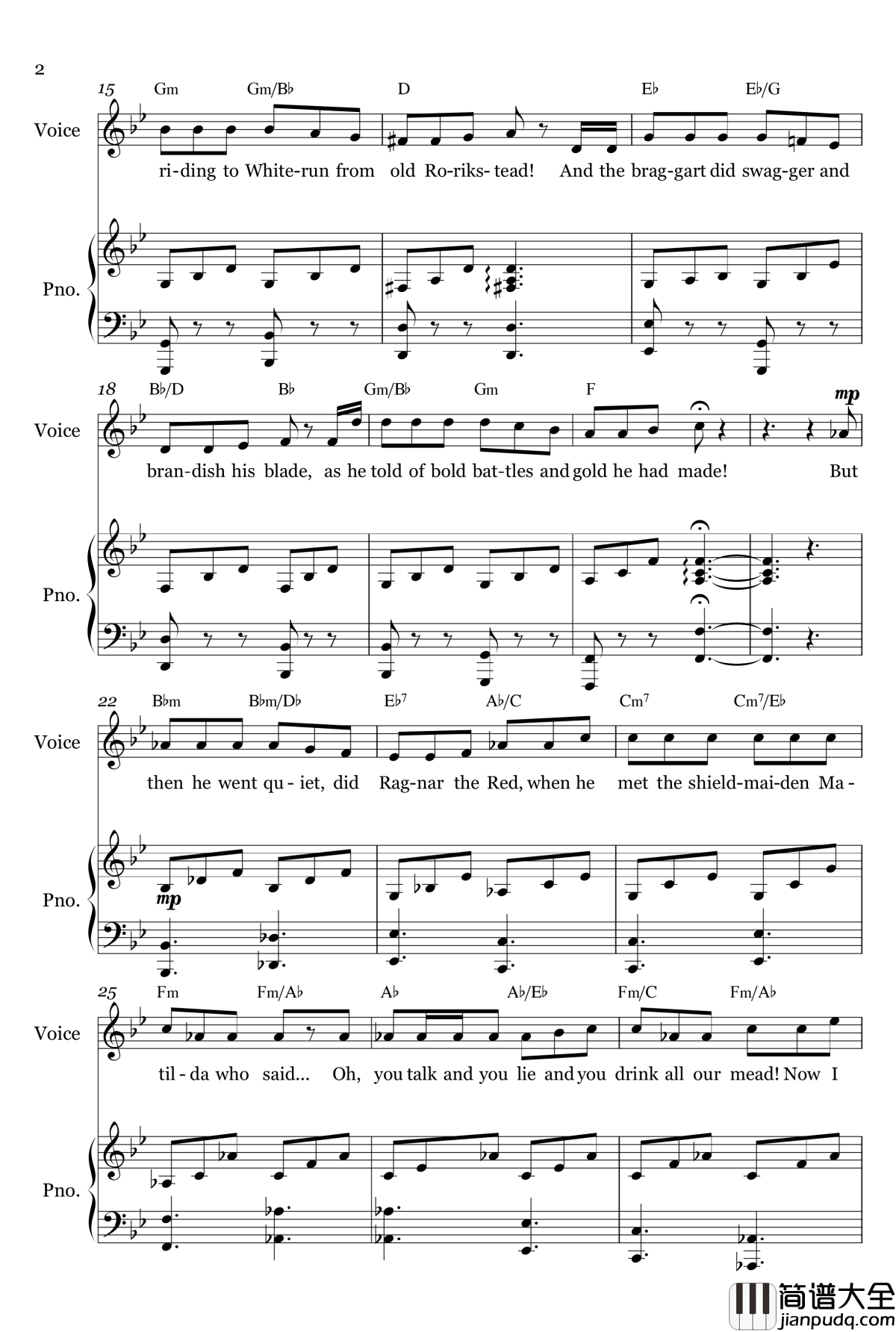 Ragnar_The_Red钢琴谱_老滚5_作废_上古卷轴