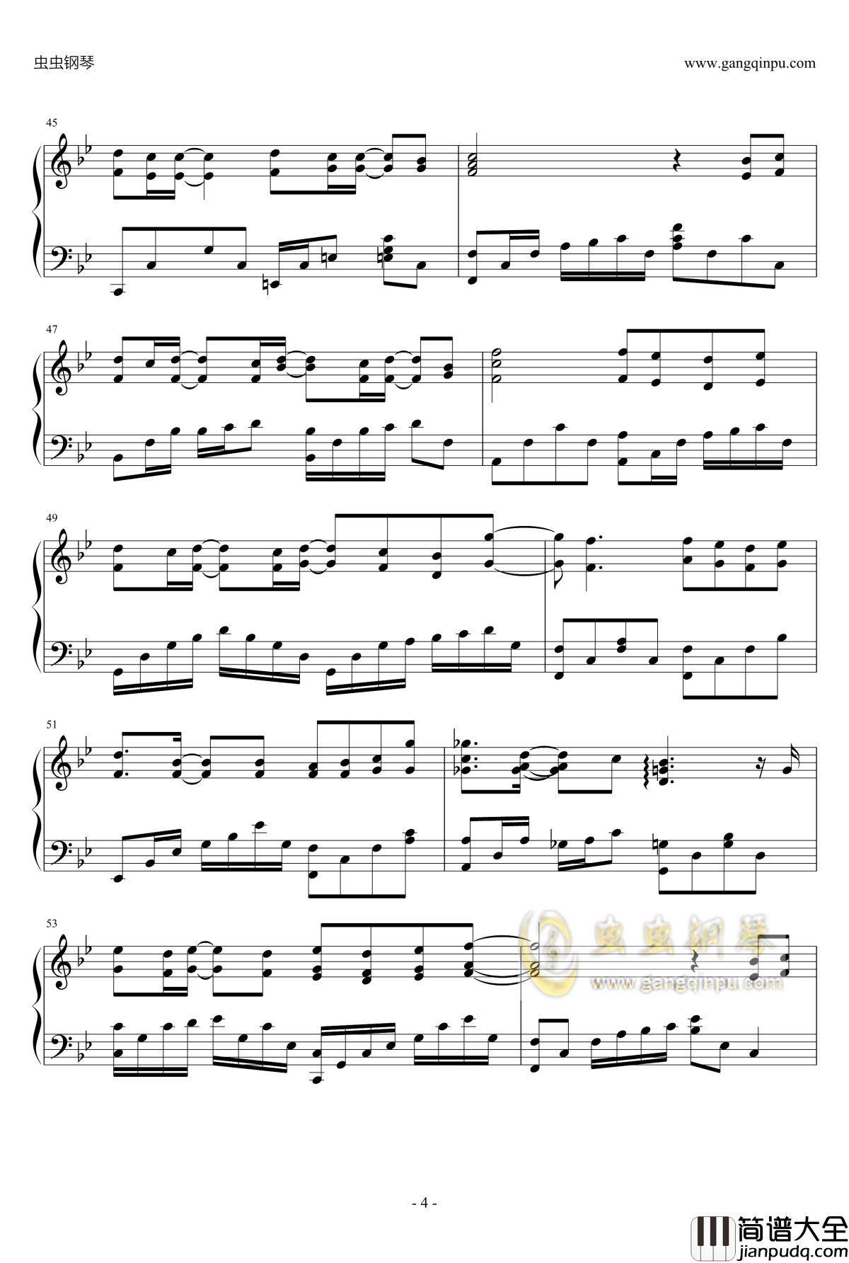 爱你没错钢琴谱_电视剧_古剑奇谭_原声带之一_张信哲