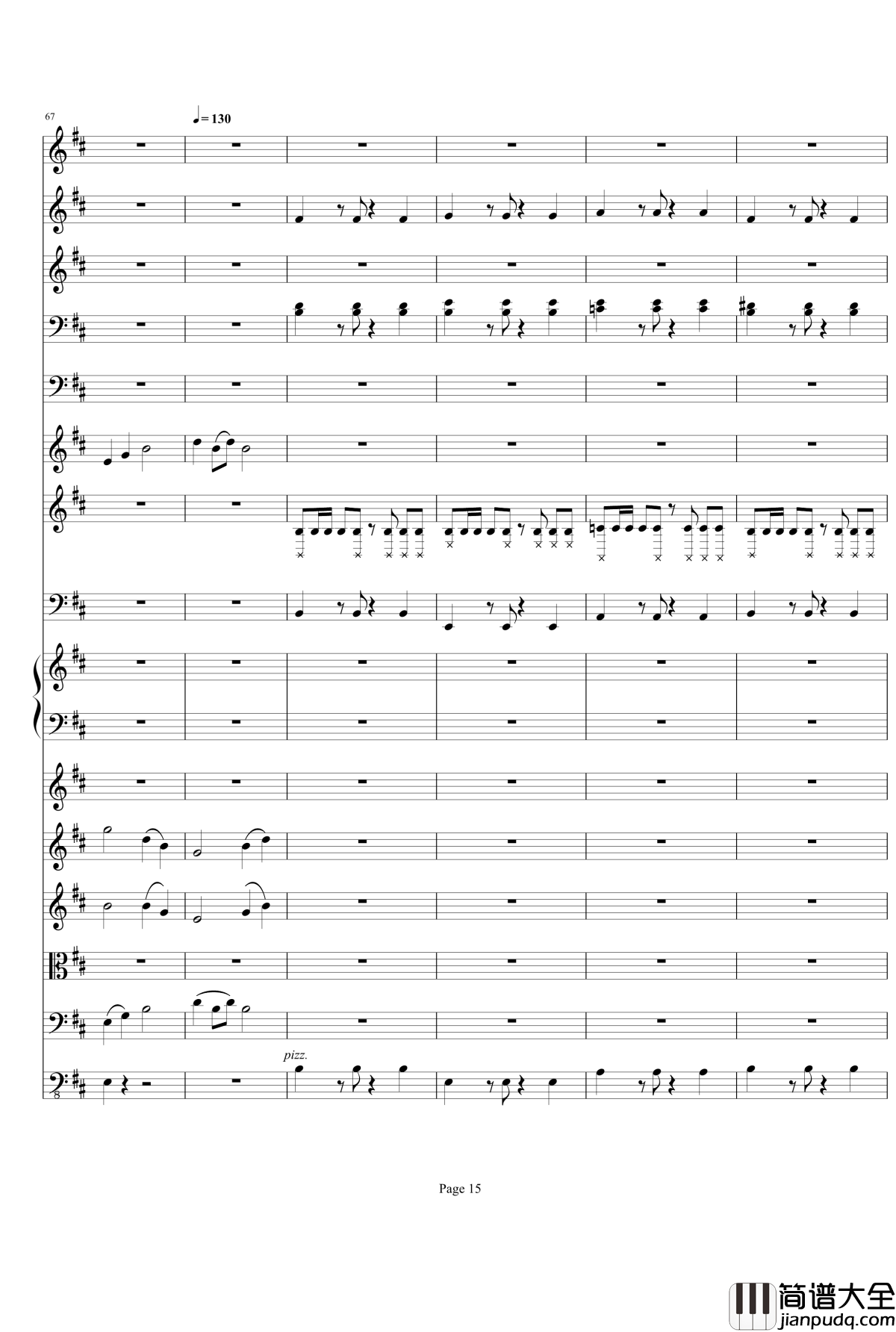 b小调小提琴协奏曲第三乐章钢琴谱_总谱_项道荣