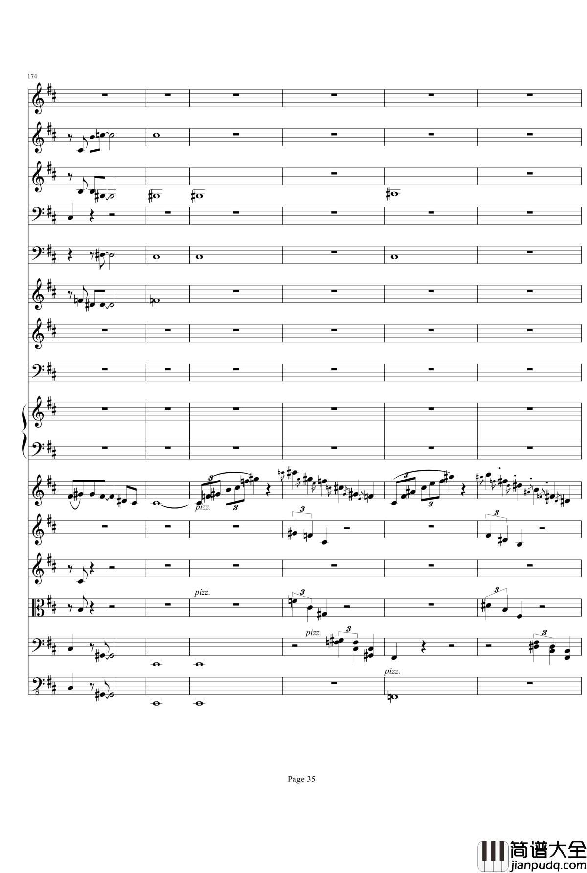 b小调小提琴协奏曲第三乐章钢琴谱_总谱_项道荣