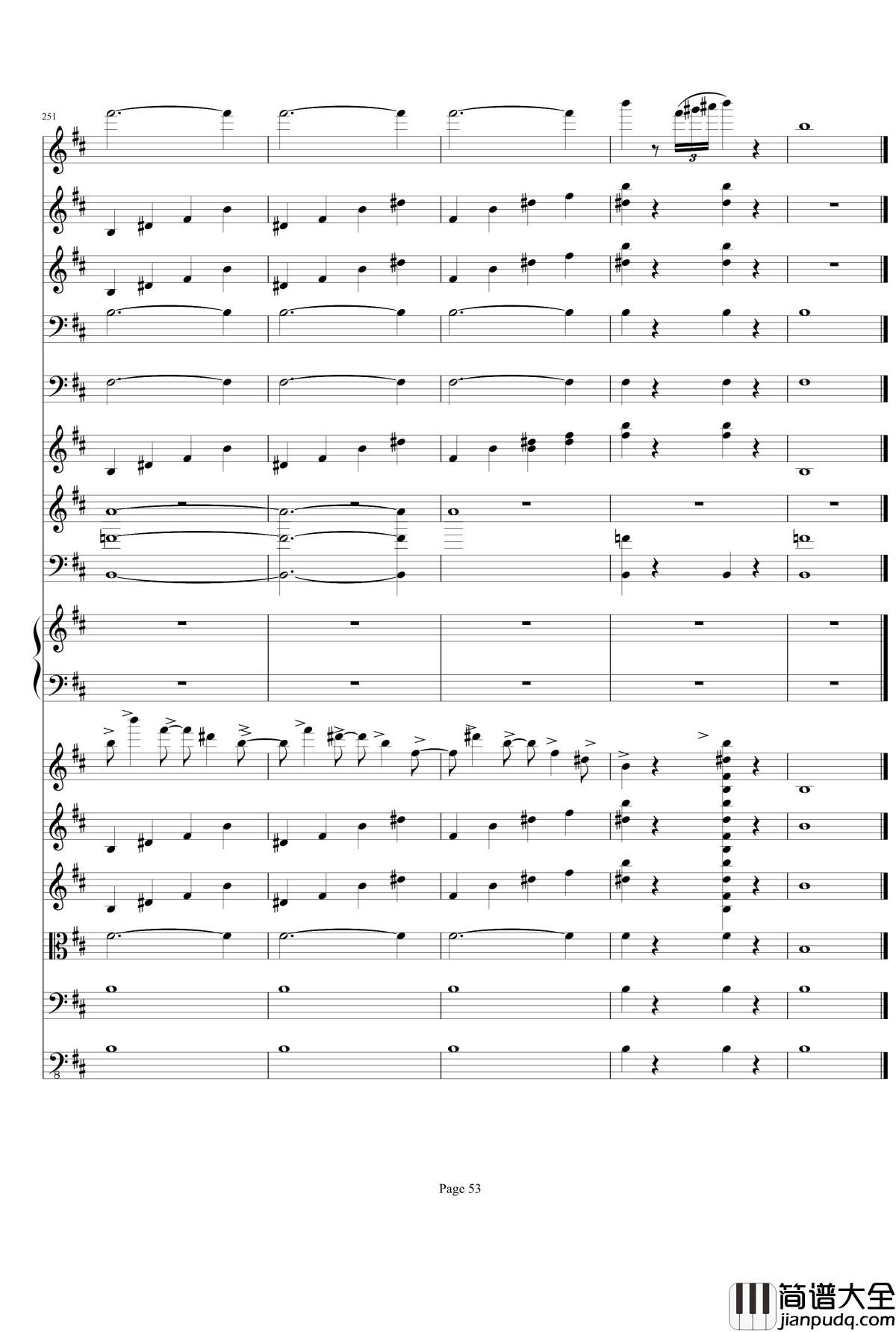 b小调小提琴协奏曲第三乐章钢琴谱_总谱_项道荣