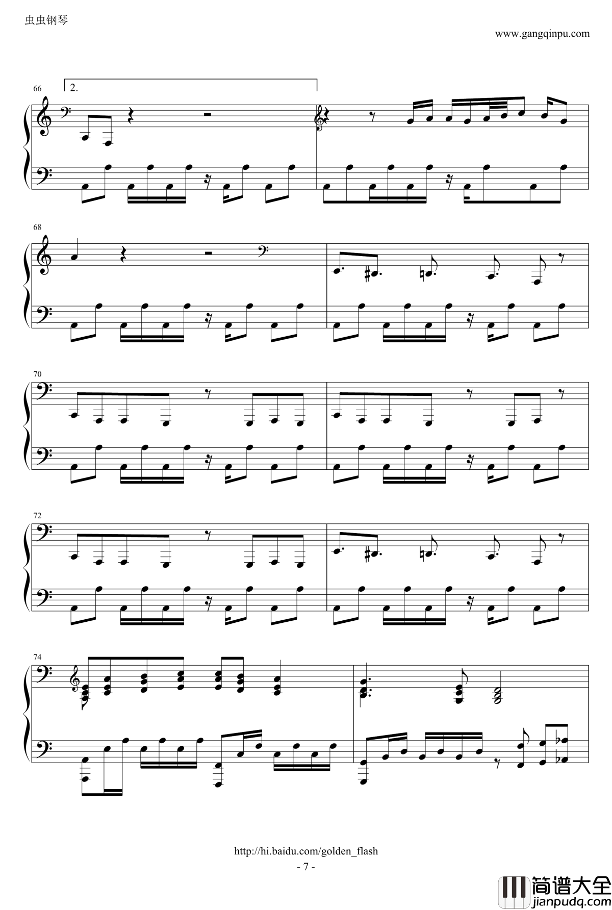 under_the_darkness钢琴谱_整理版_鬼畜眼镜