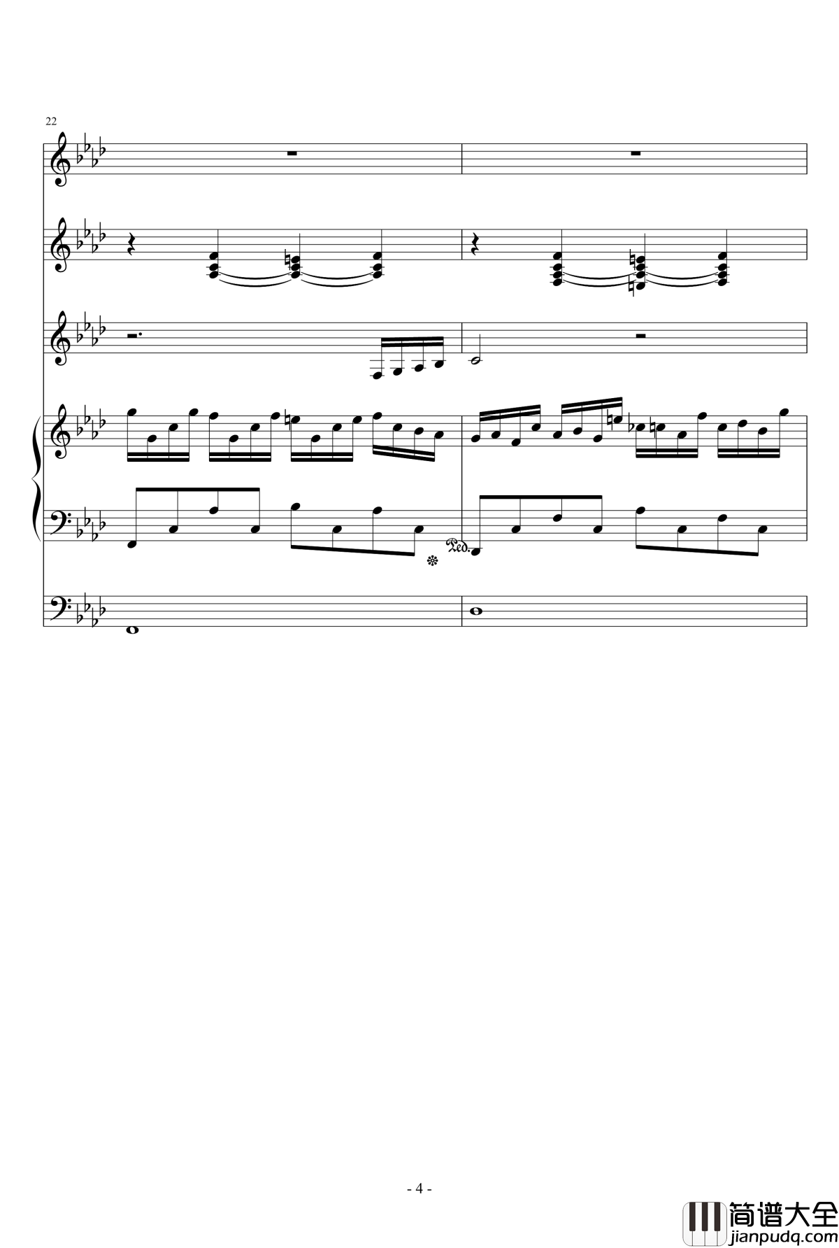 冬日的私语钢琴谱_ellocz